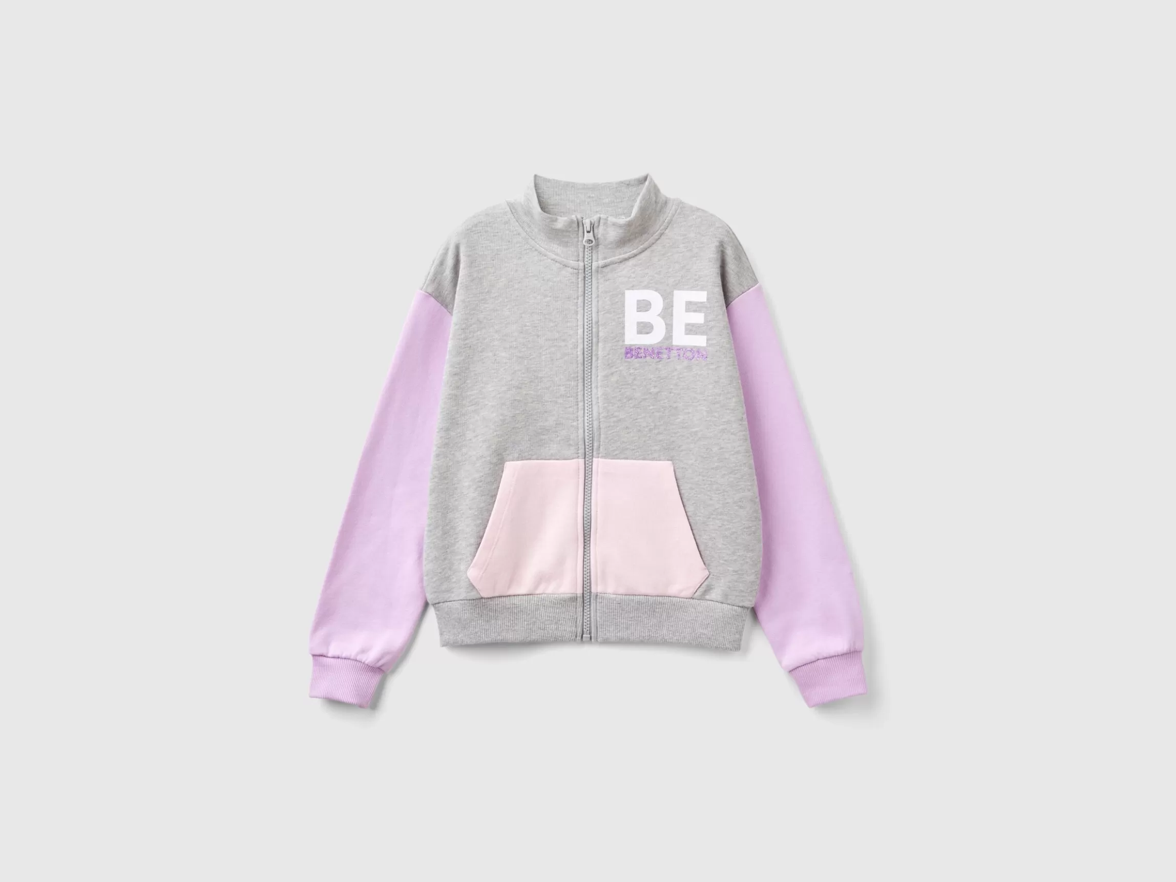 United Colors of Benetton Sweatshirt with zip and collar