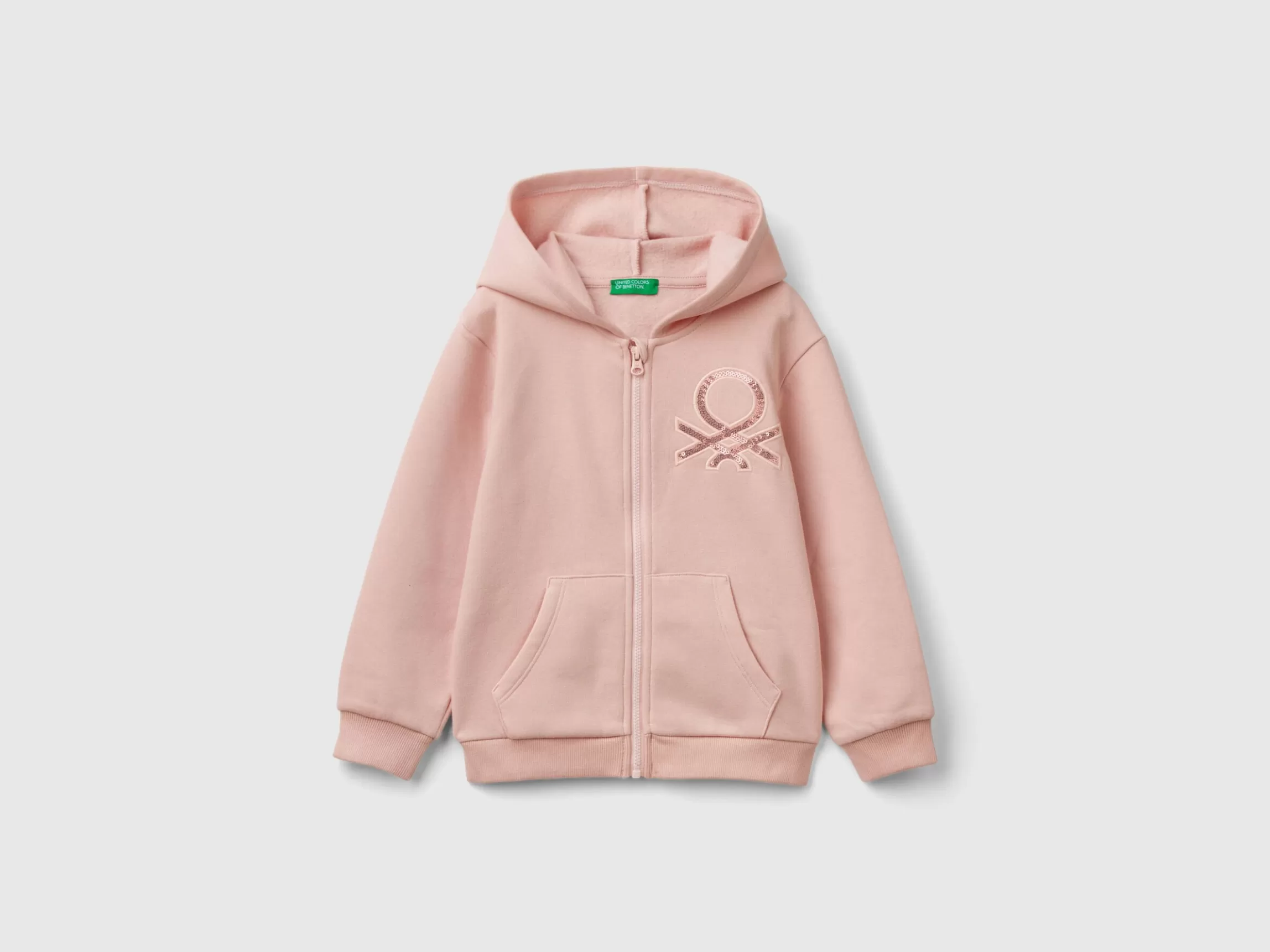 United Colors of Benetton Sweatshirt with zip and sequins