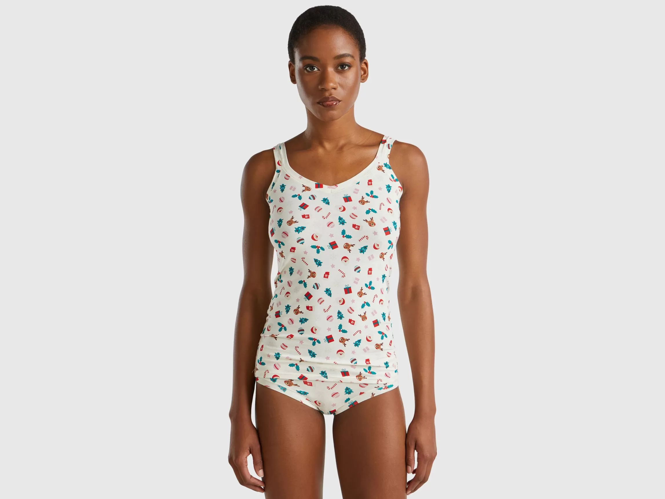 United Colors of Benetton Tank top with Christmas print