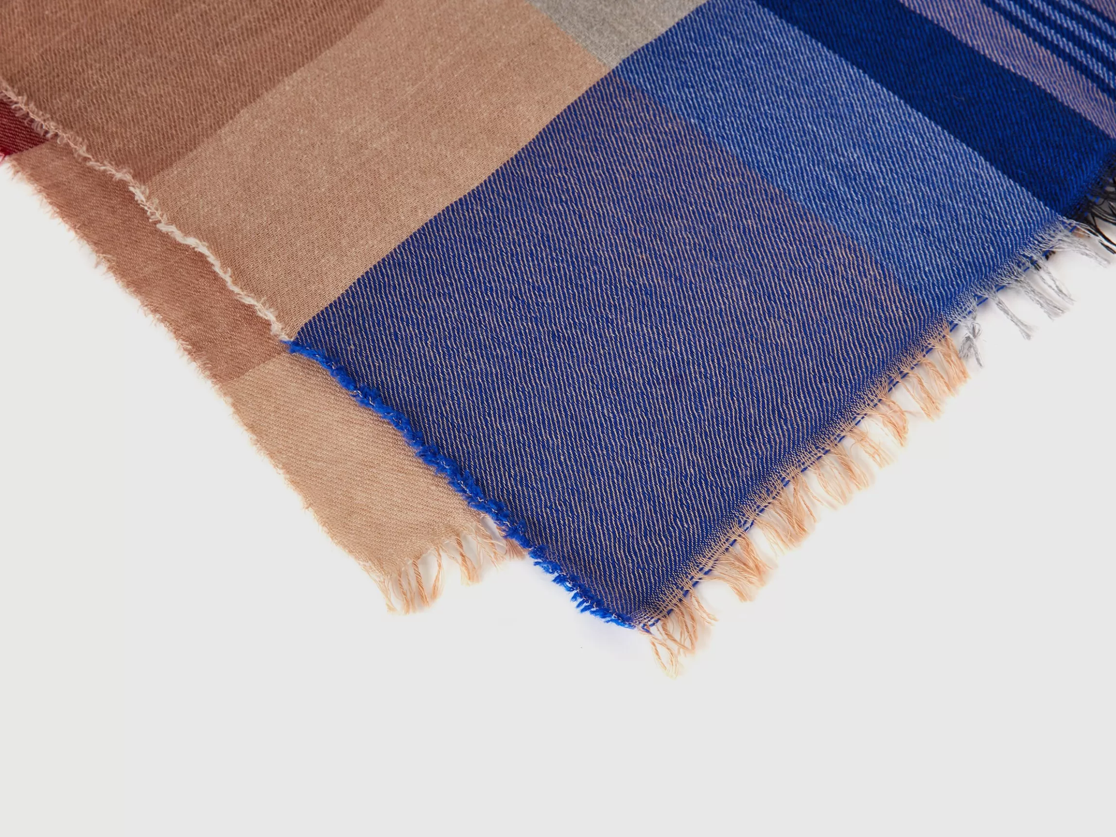 United Colors of Benetton Tartan scarf in wool blend