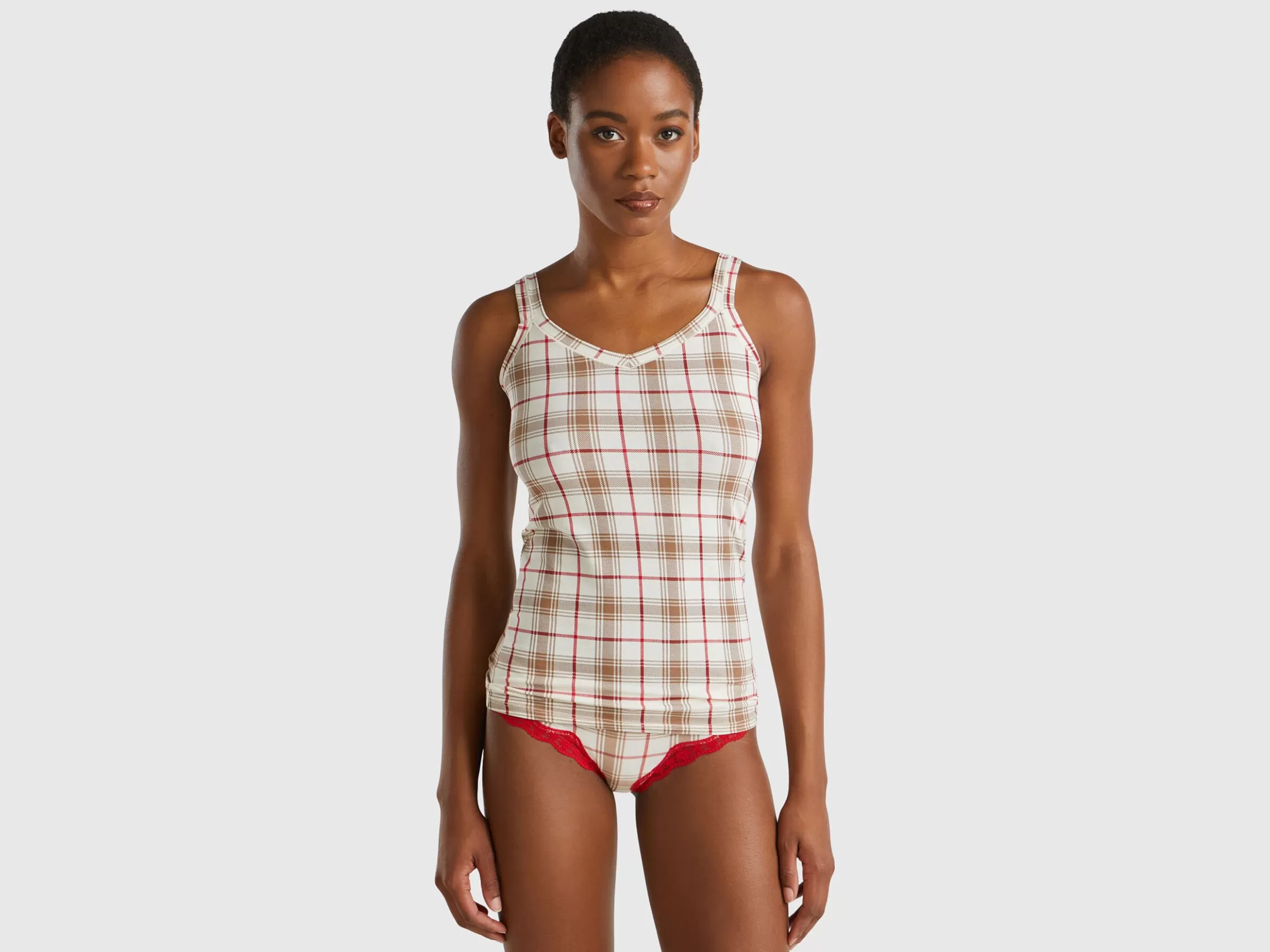 United Colors of Benetton Tartan tank top