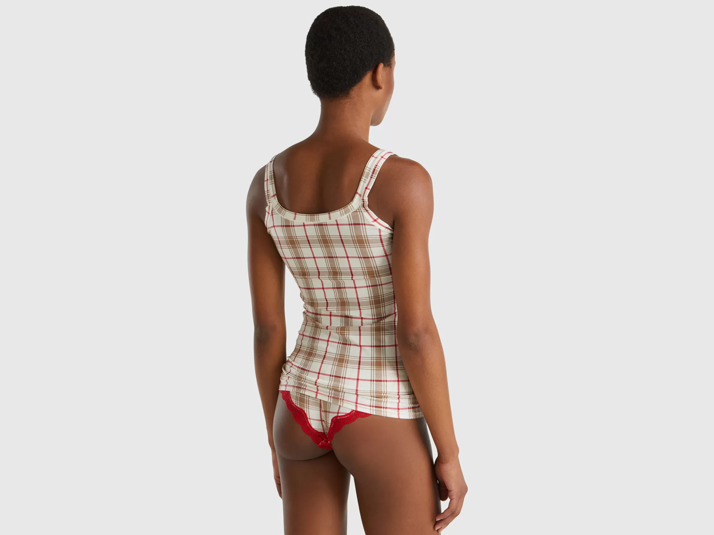 United Colors of Benetton Tartan tank top