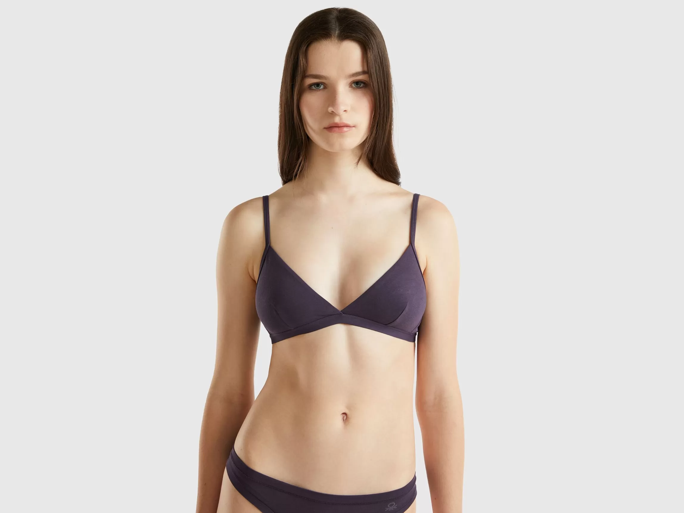 United Colors of Benetton Triangle bra in stretch organic cotton