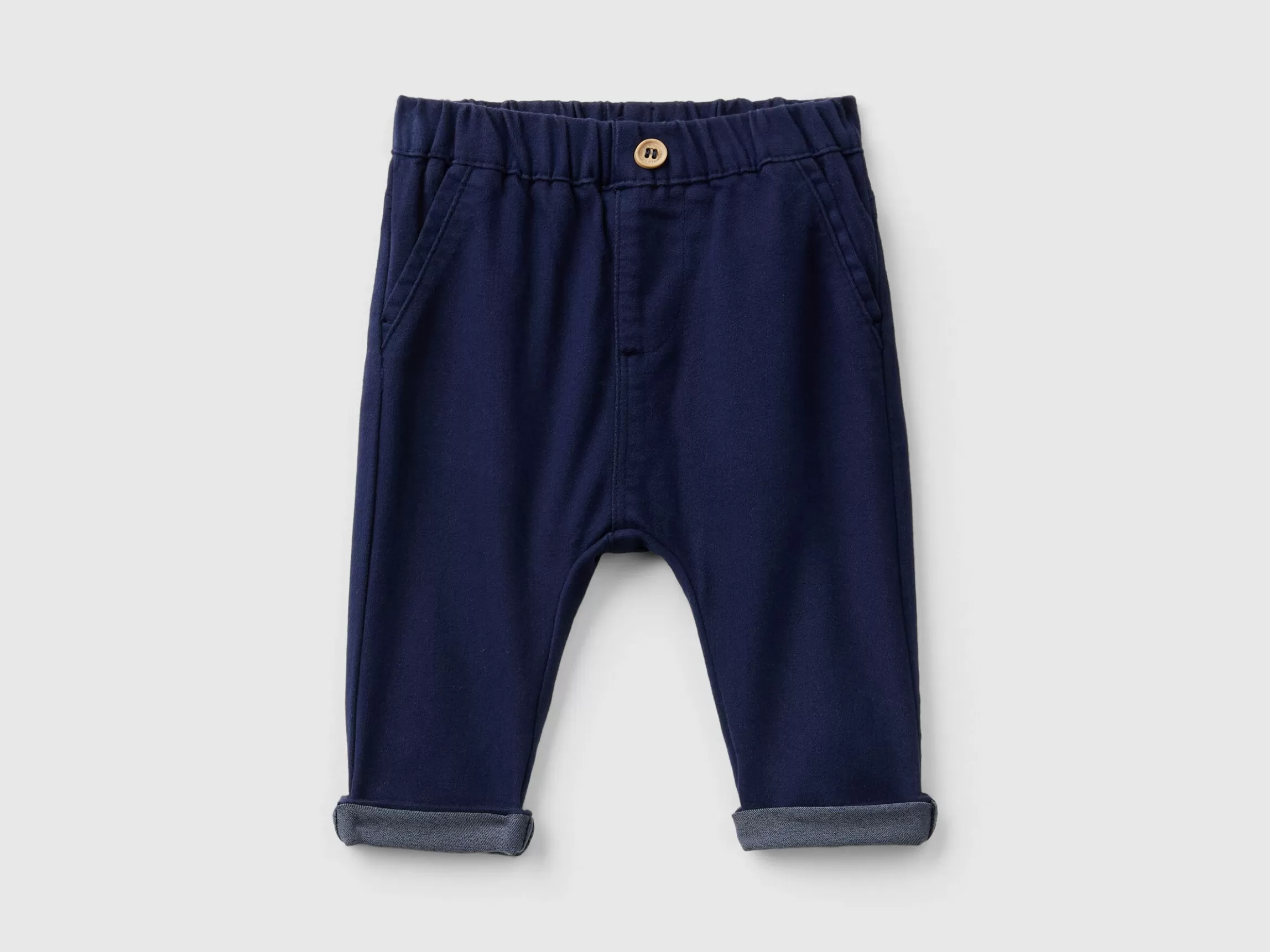 United Colors of Benetton Trousers in stretch cotton blend