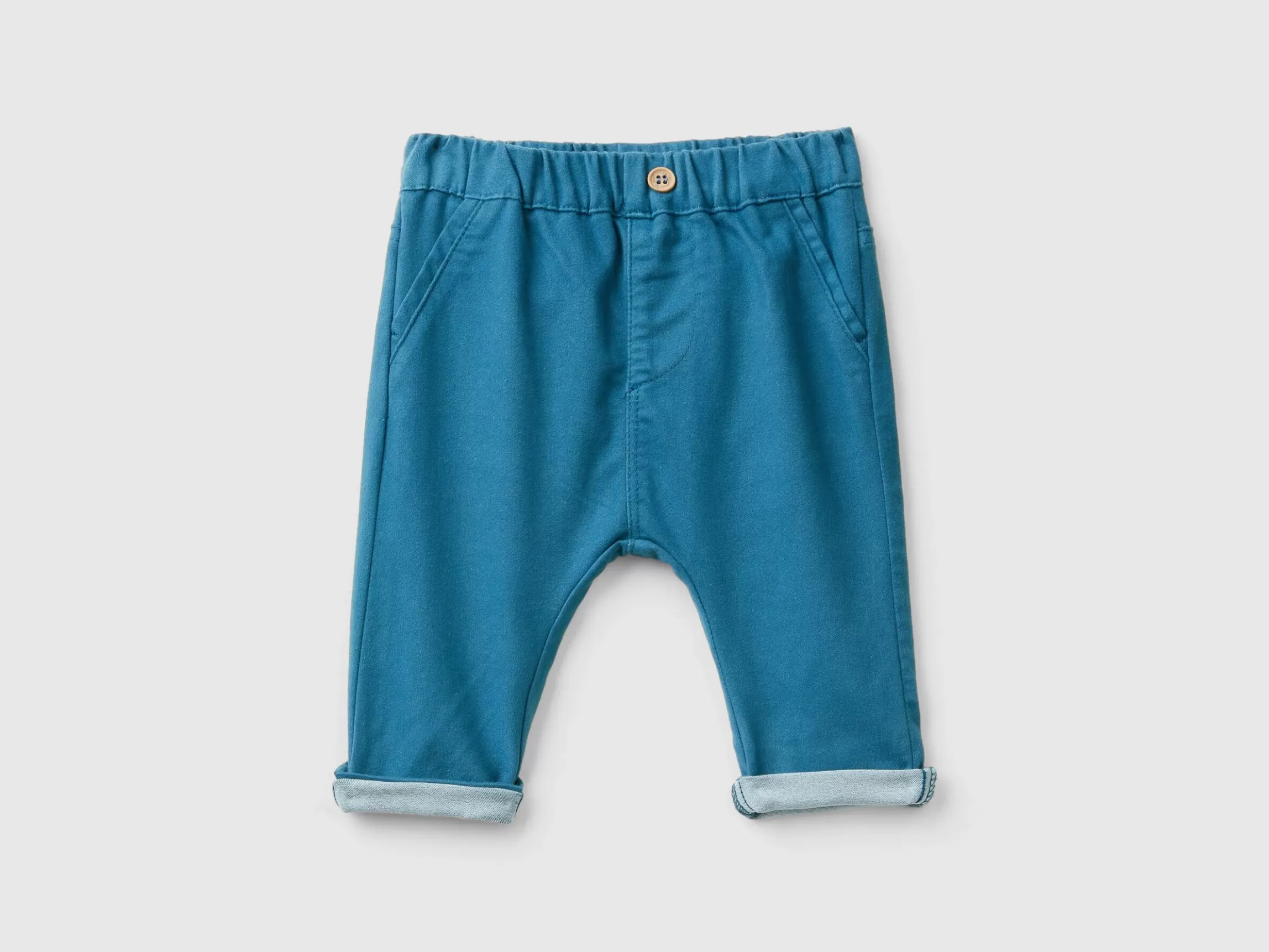 United Colors of Benetton Trousers in stretch cotton blend