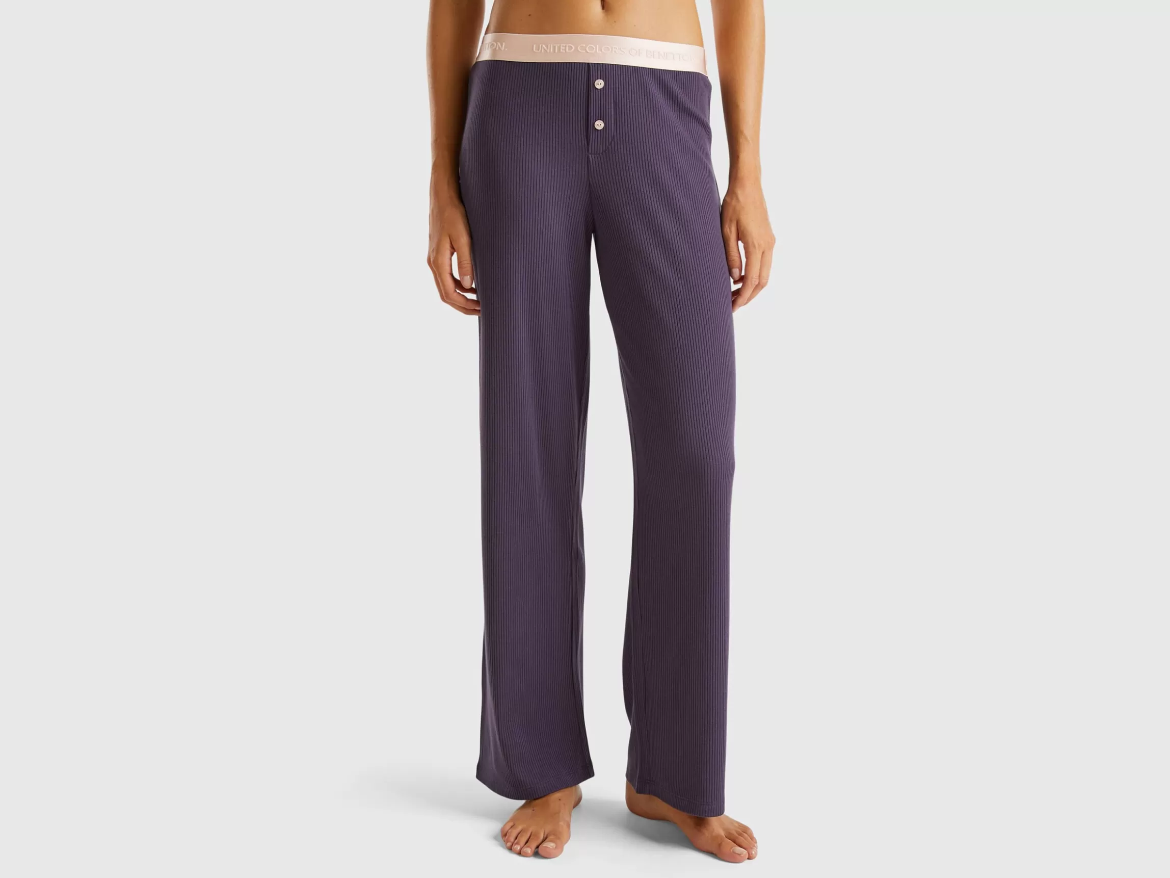 United Colors of Benetton Trousers in stretch cotton blend