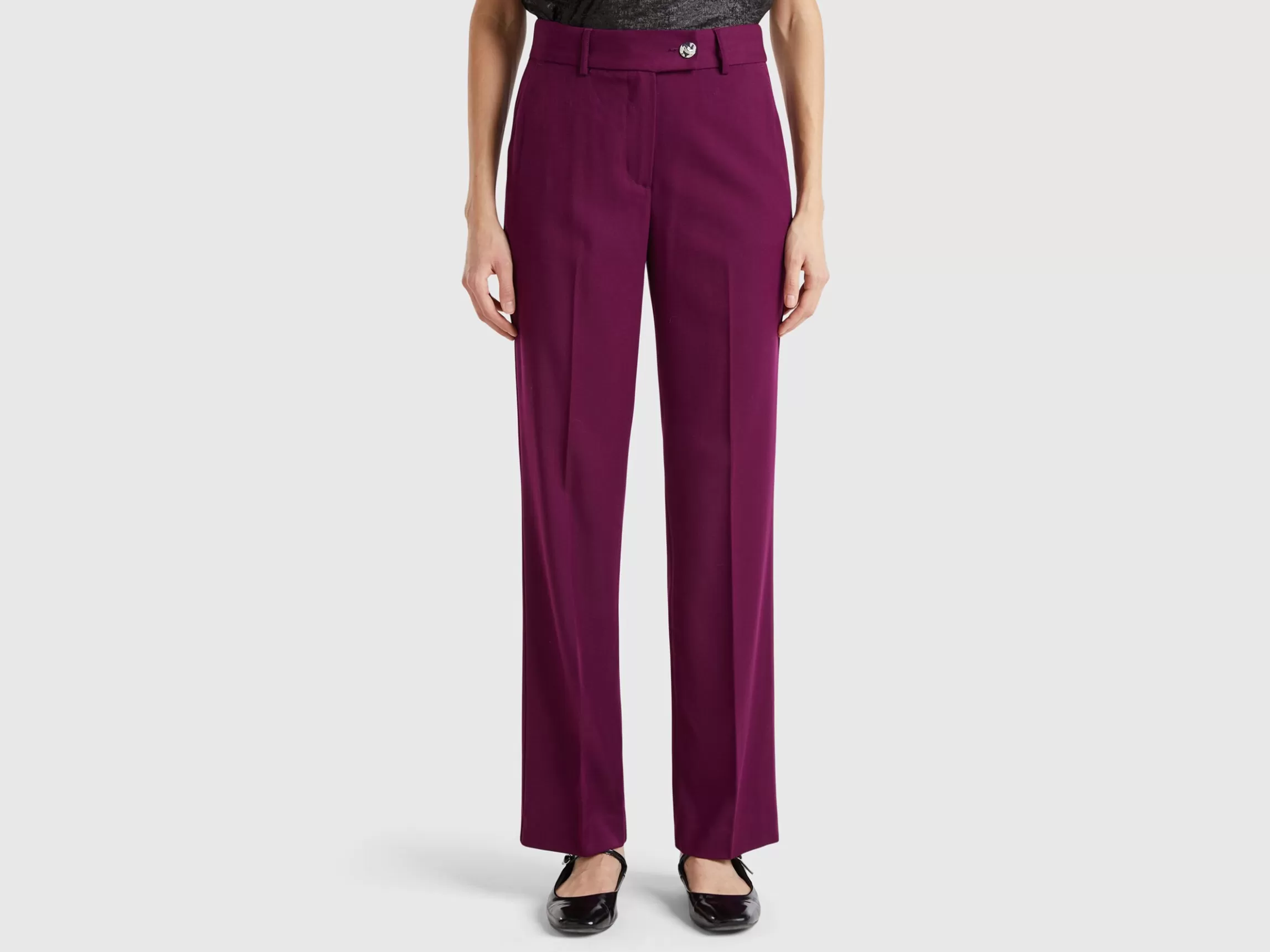 United Colors of Benetton Trousers in wool and viscose blend