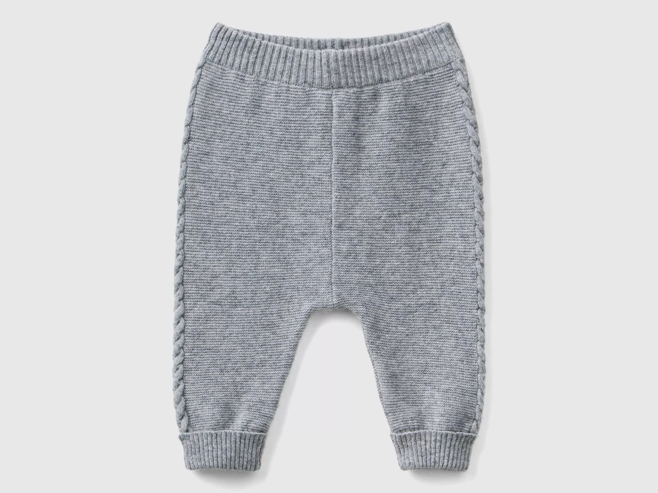 United Colors of Benetton Trousers with cables in recycled wool blend