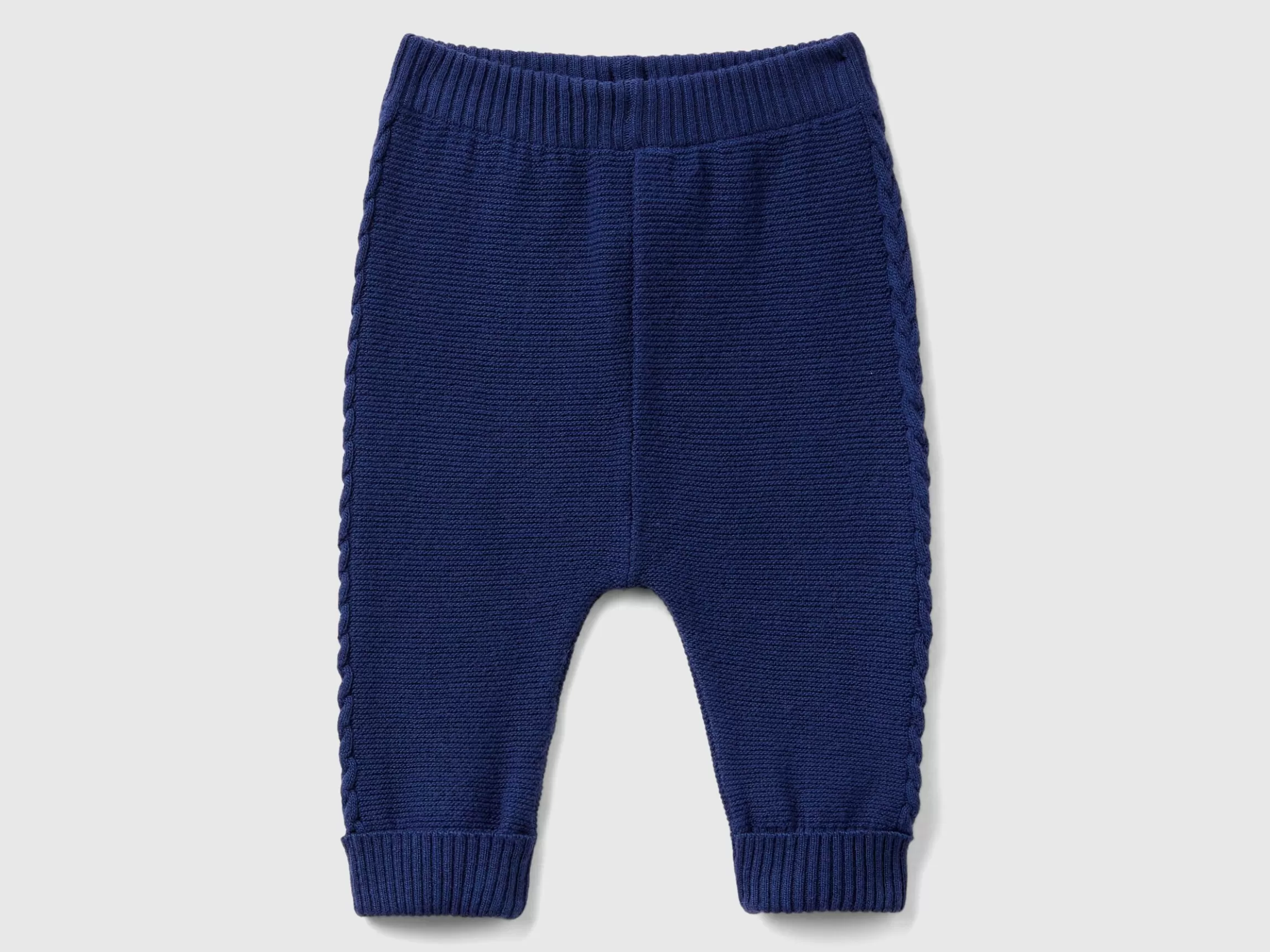 United Colors of Benetton Trousers with cables in recycled wool blend