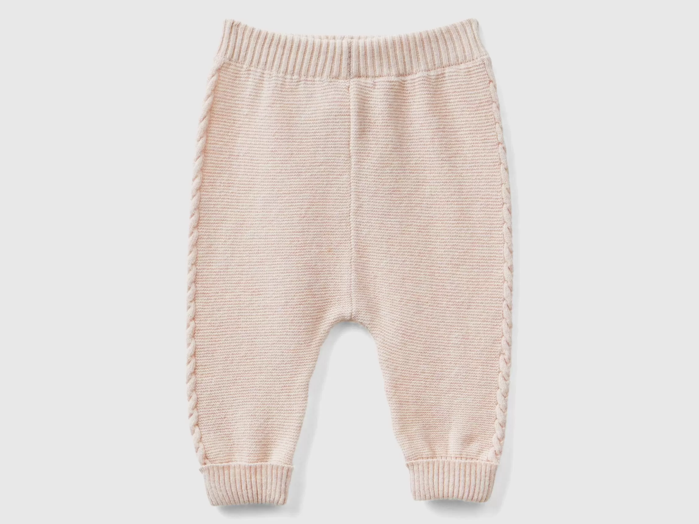 United Colors of Benetton Trousers with cables in recycled wool blend