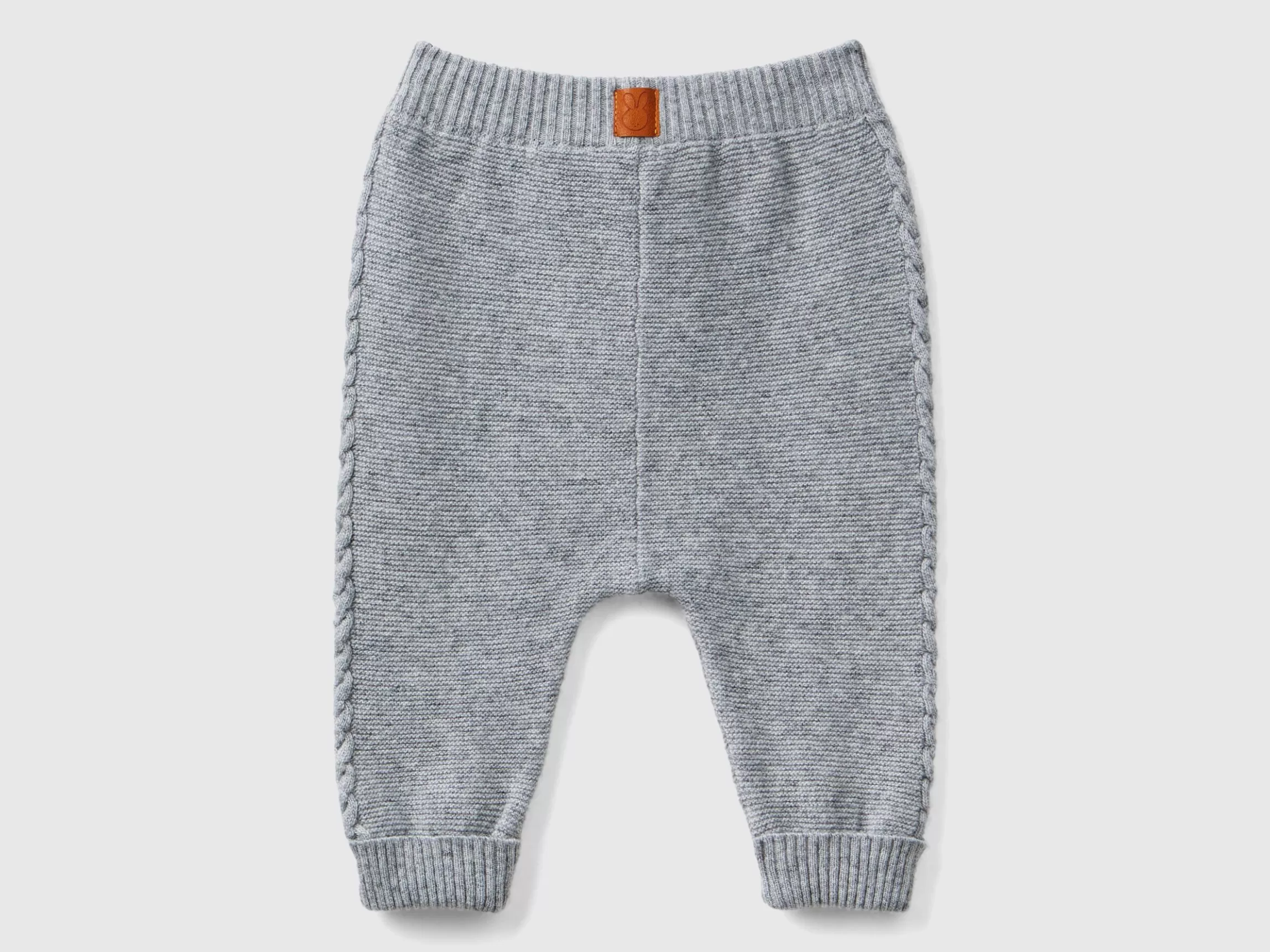 United Colors of Benetton Trousers with cables in recycled wool blend