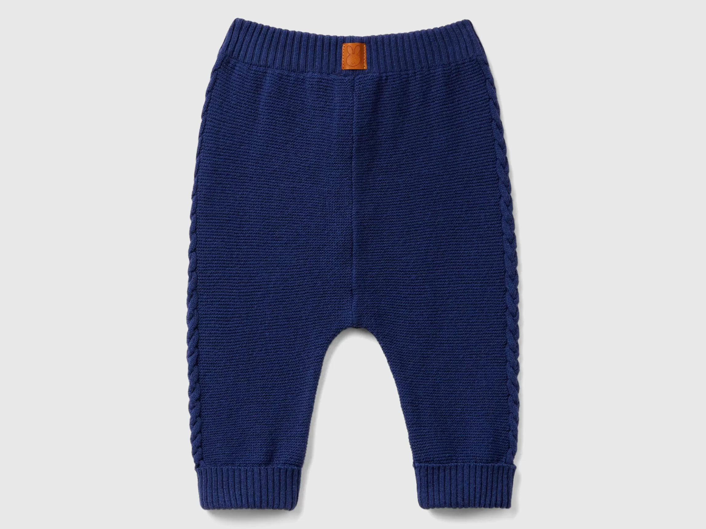United Colors of Benetton Trousers with cables in recycled wool blend