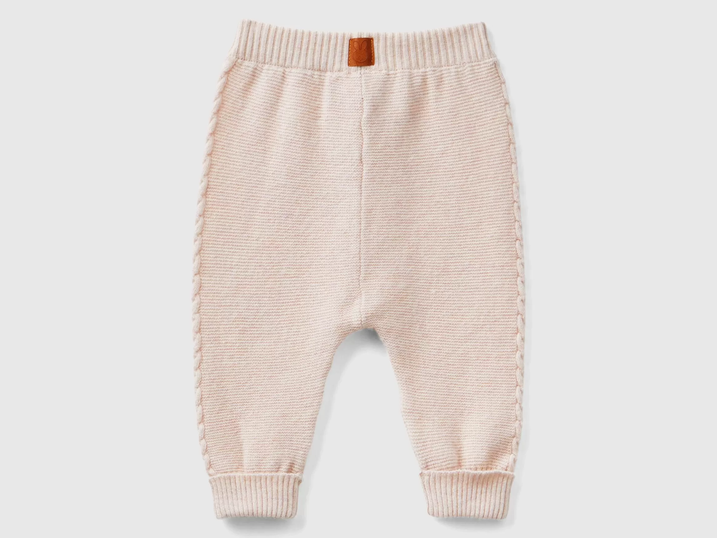 United Colors of Benetton Trousers with cables in recycled wool blend