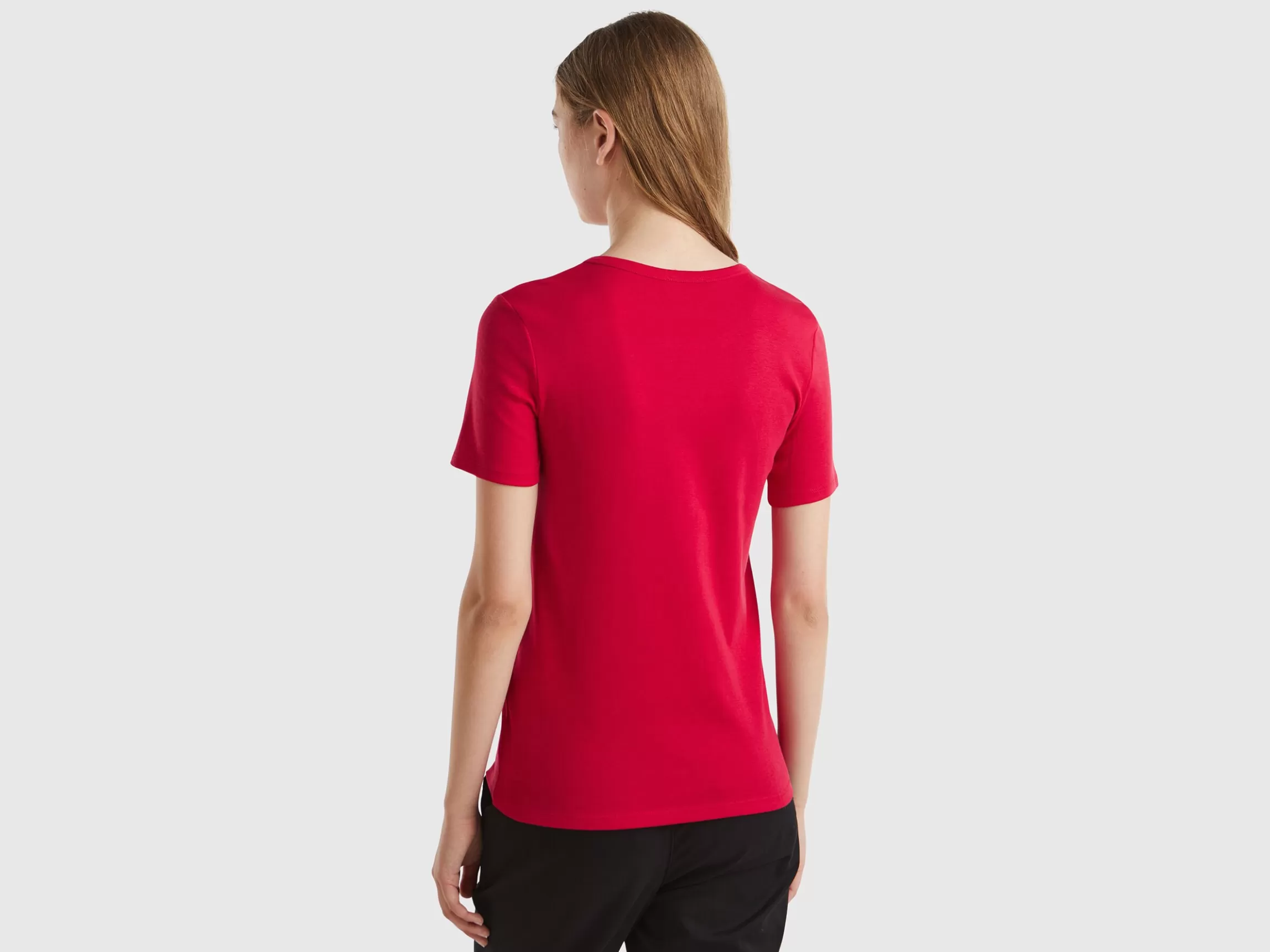 United Colors of Benetton T-shirt in 100% cotton with glitter print logo