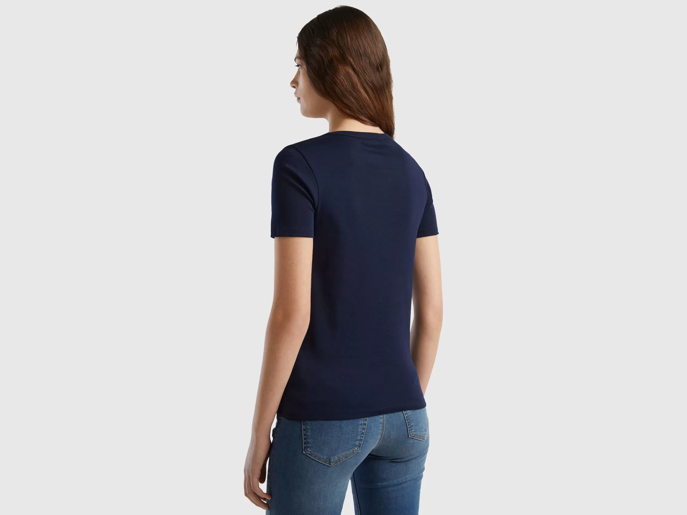 United Colors of Benetton T-shirt in 100% cotton with glitter print logo