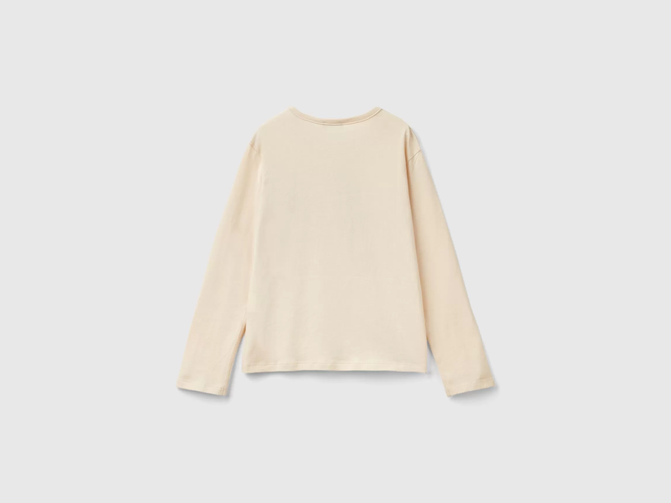 United Colors of Benetton T-shirt in warm organic cotton with sequins