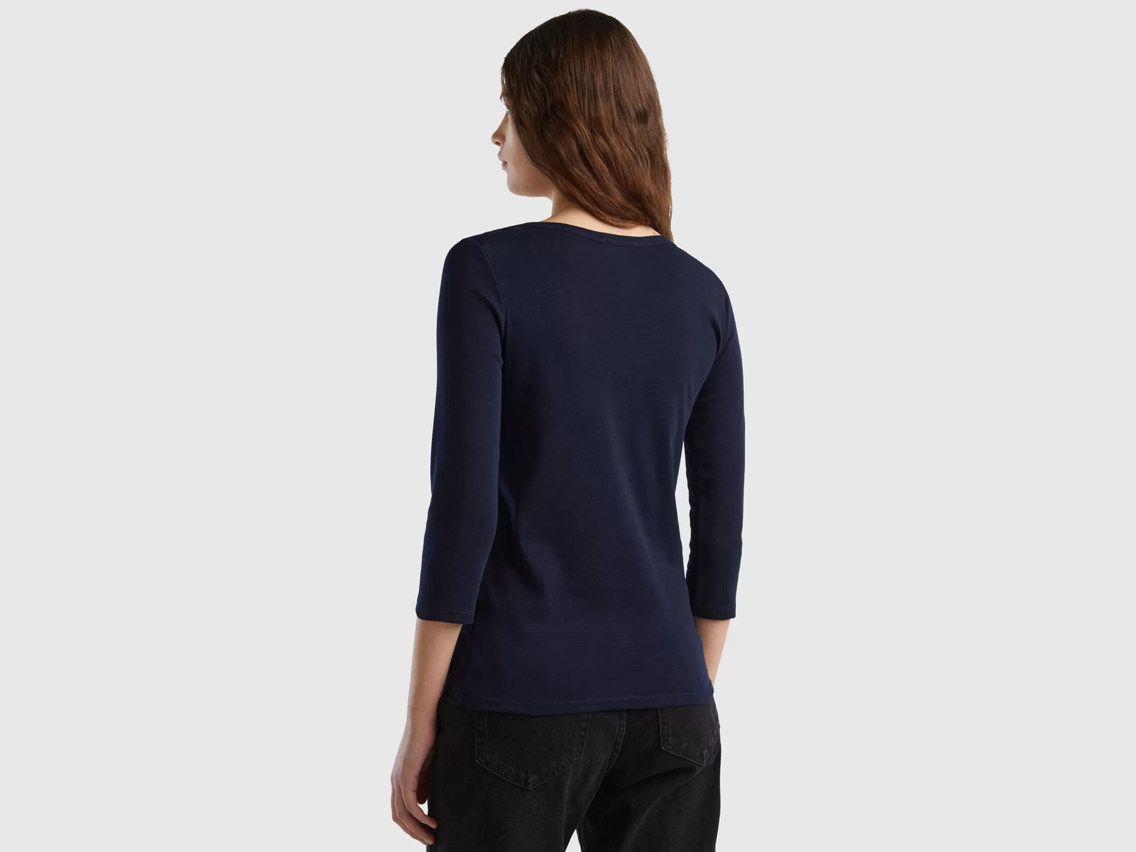 United Colors of Benetton T-shirt with boat neck in 100% cotton