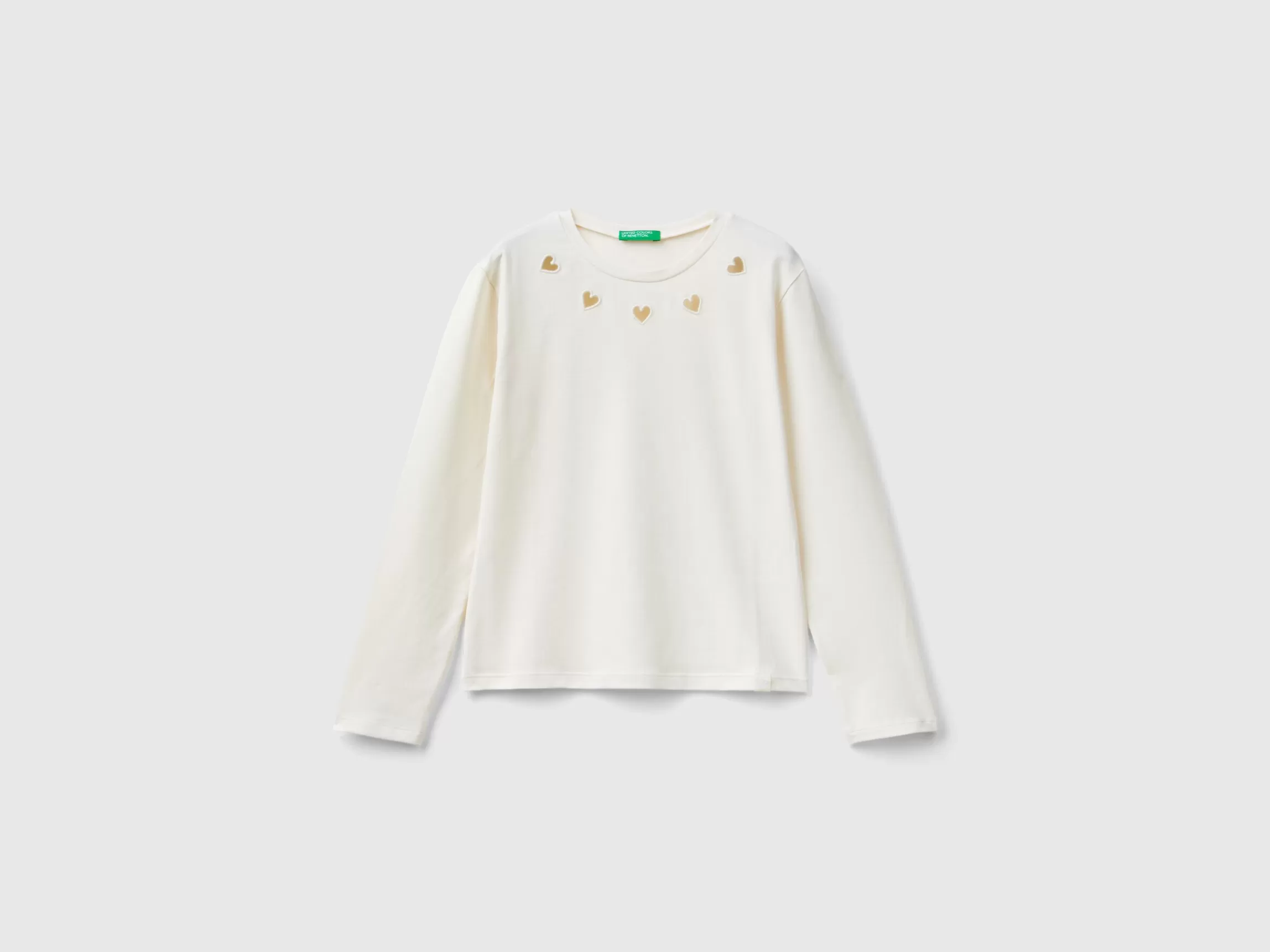 United Colors of Benetton T-shirt with cut-out hearts