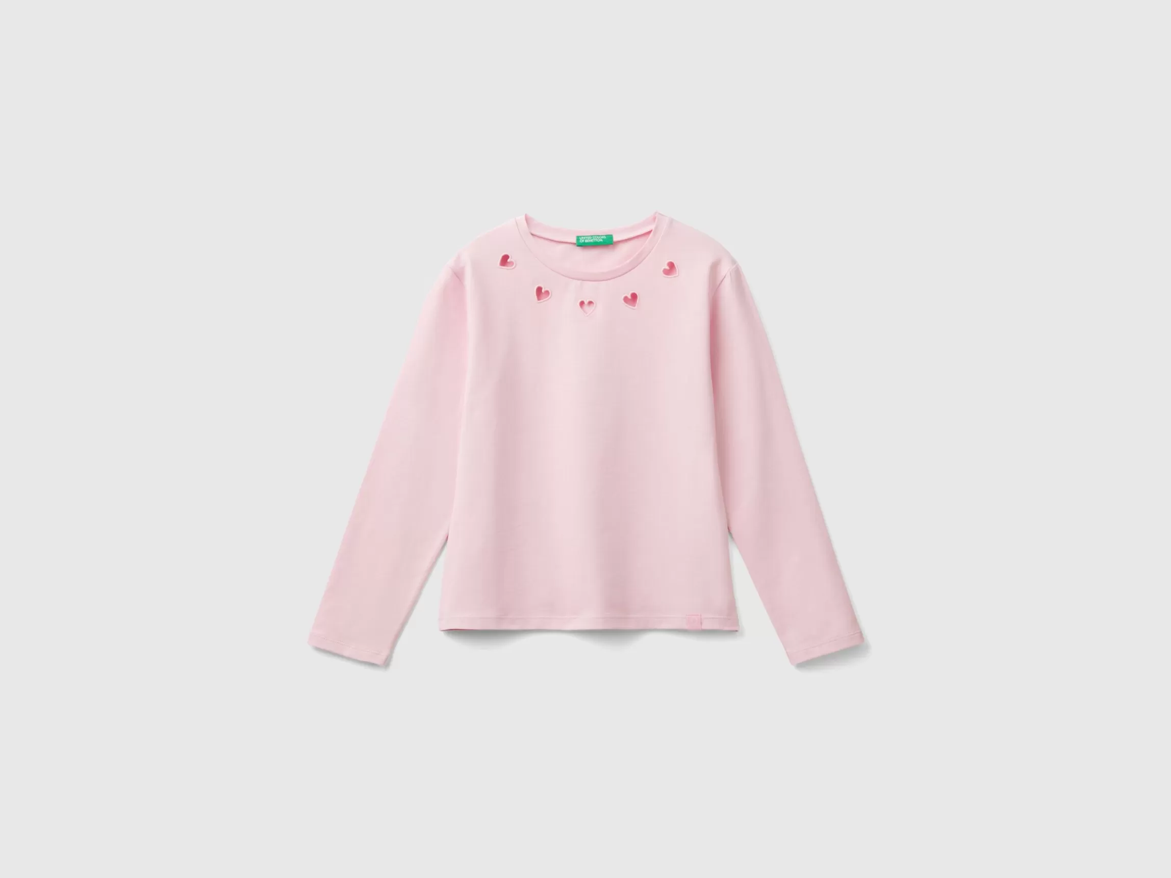United Colors of Benetton T-shirt with cut-out hearts