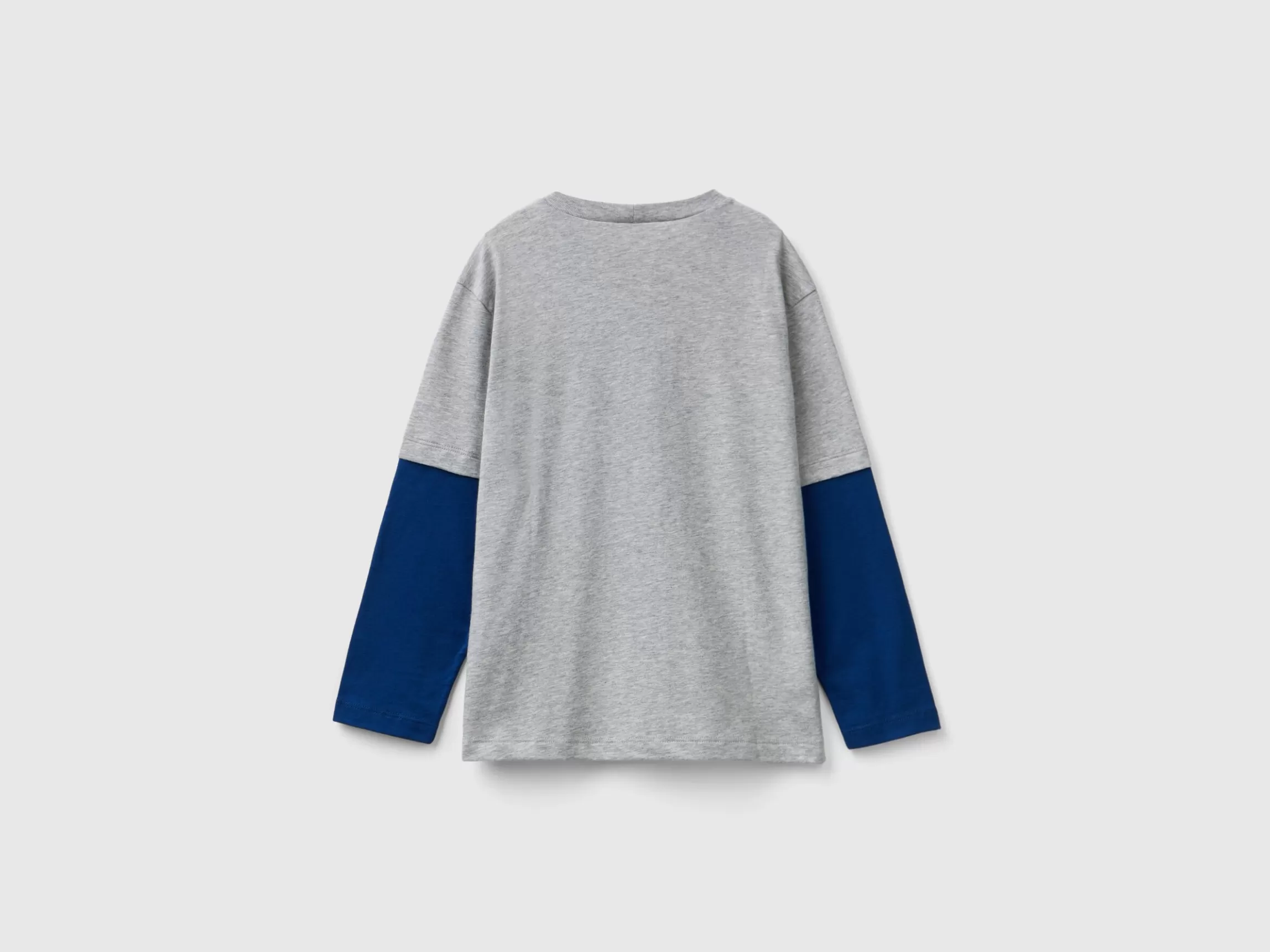 United Colors of Benetton T-shirt with double sleeve in organic cotton