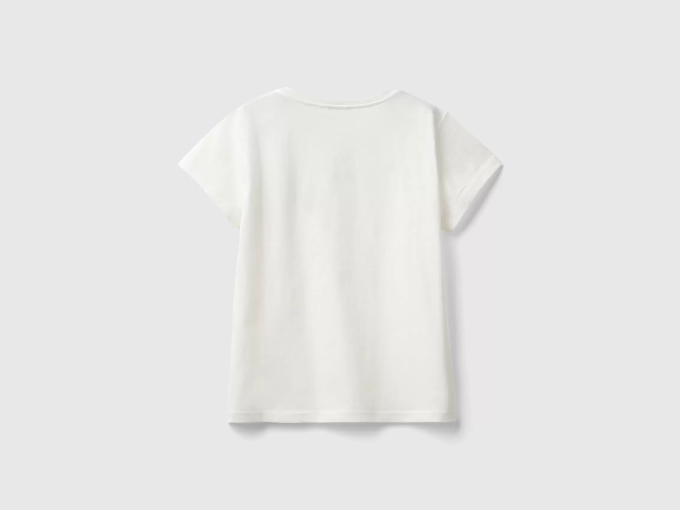 United Colors of Benetton T-shirt with glittery logo in organic cotton