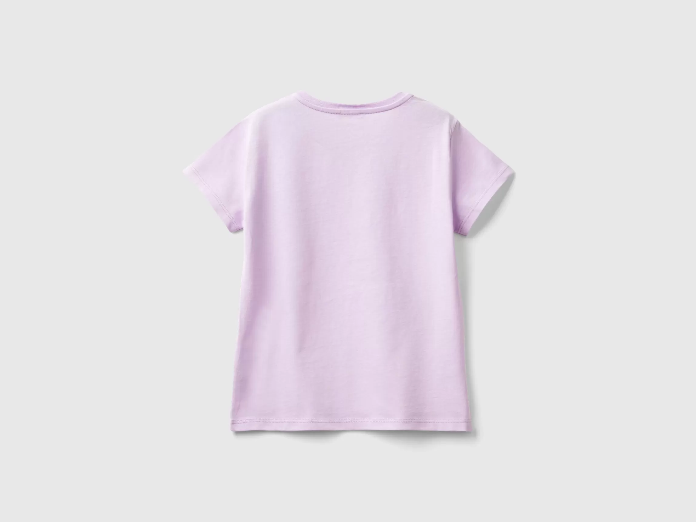 United Colors of Benetton T-shirt with glittery logo in organic cotton