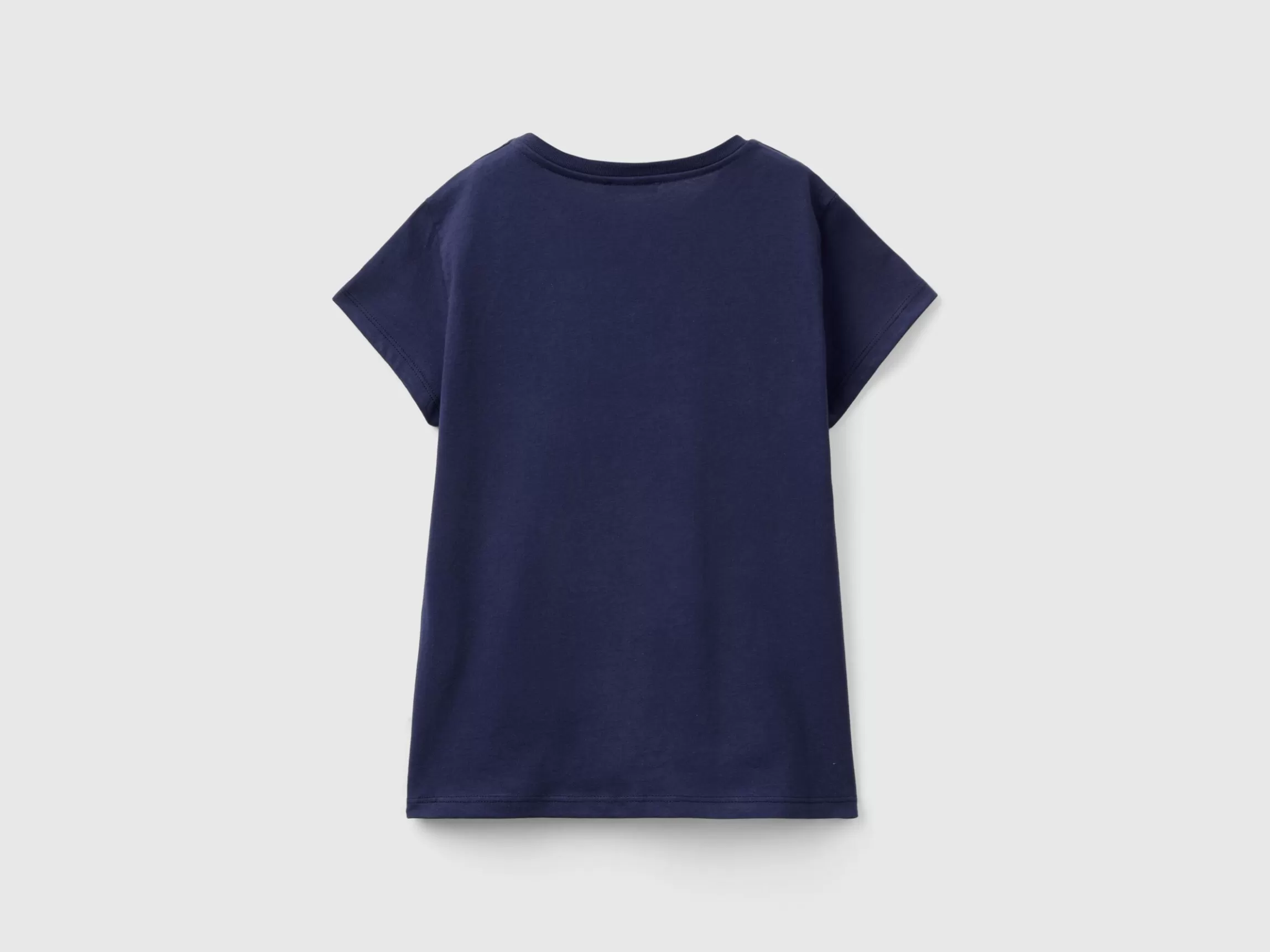 United Colors of Benetton T-shirt with glittery logo in organic cotton