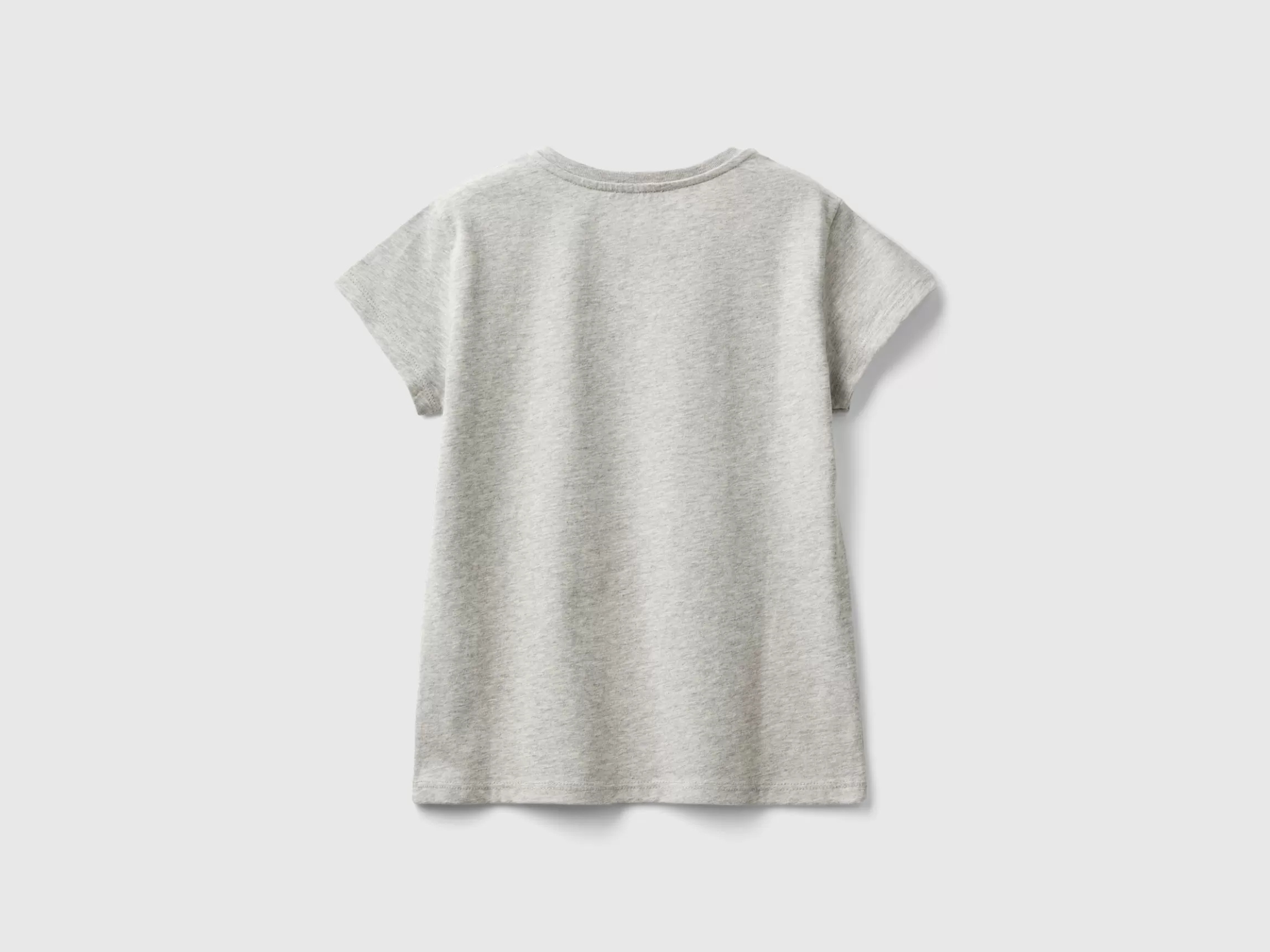 United Colors of Benetton T-shirt with glittery logo in organic cotton