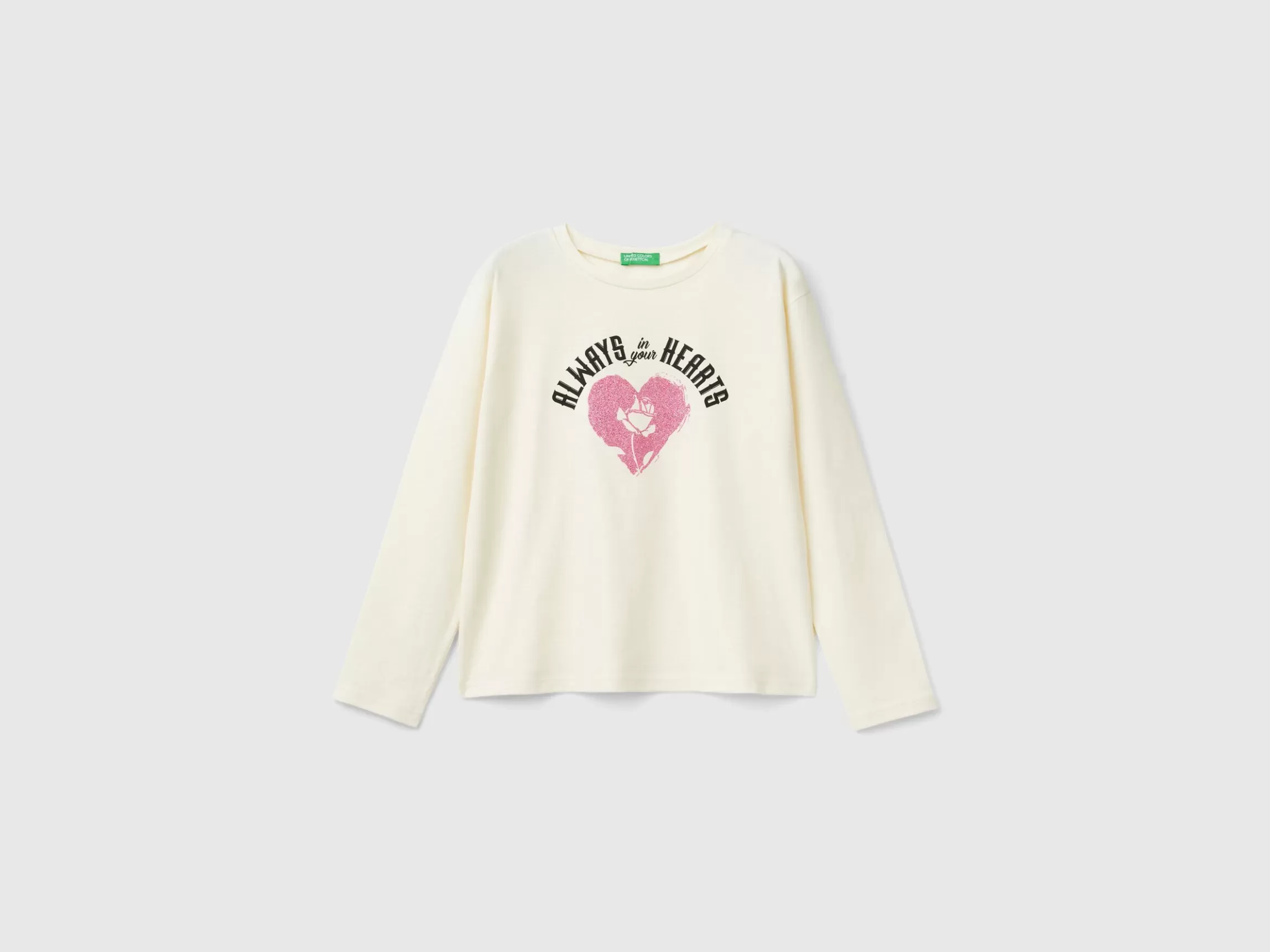 United Colors of Benetton T-shirt with glittery print