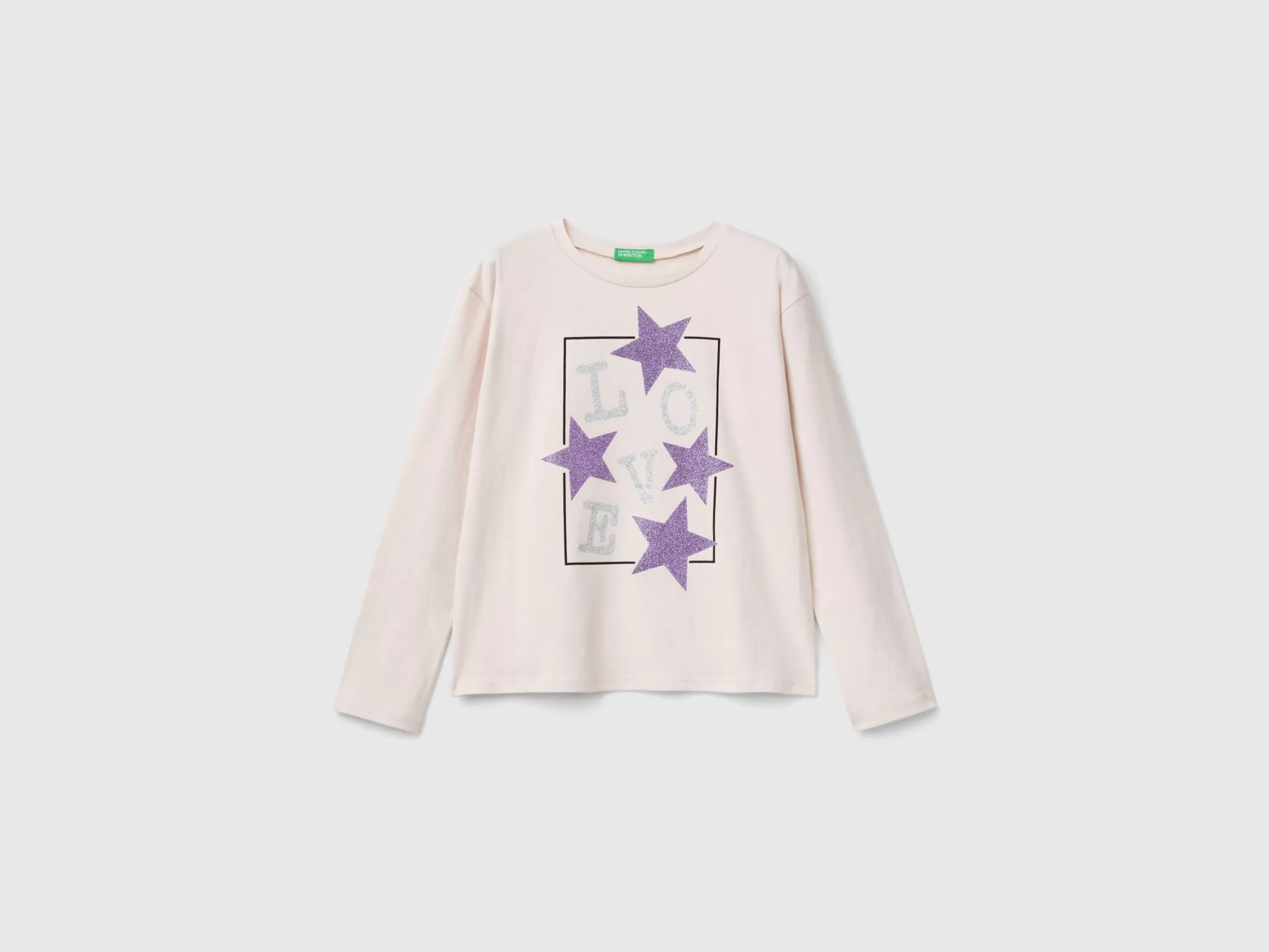 United Colors of Benetton T-shirt with glittery print