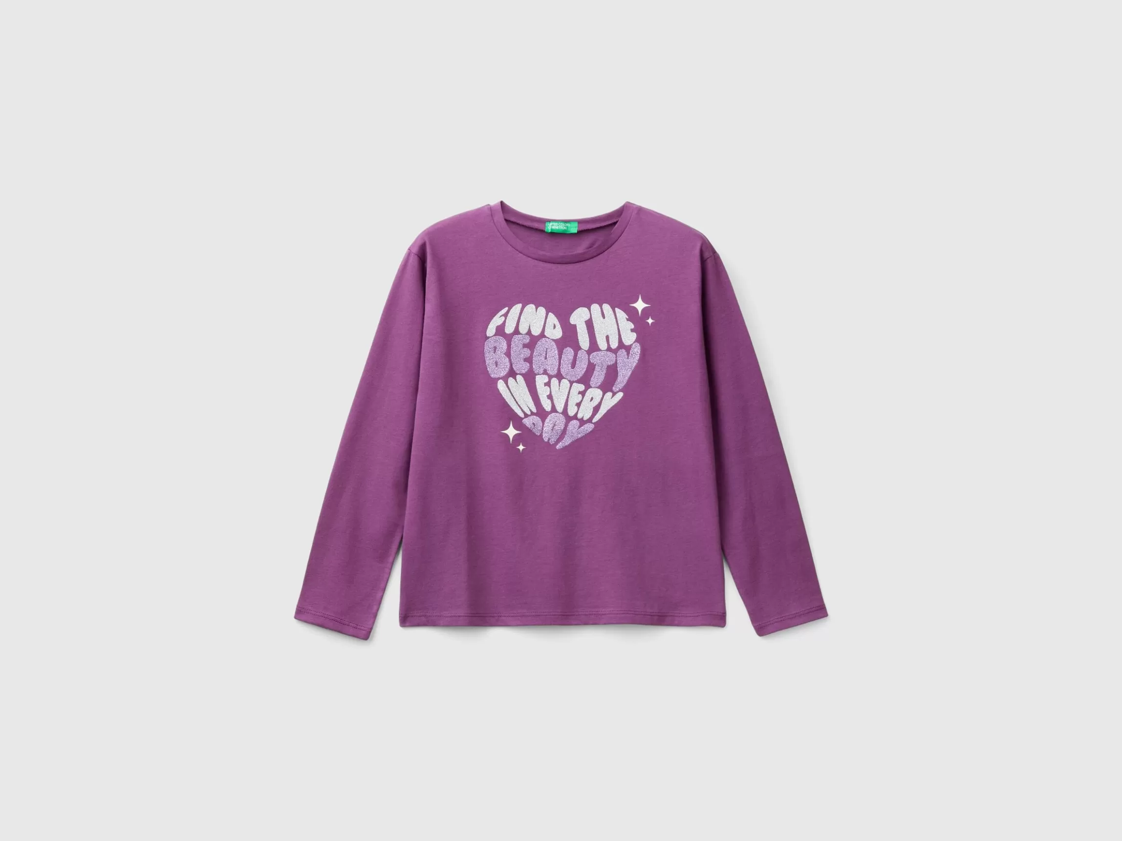 United Colors of Benetton T-shirt with glittery print