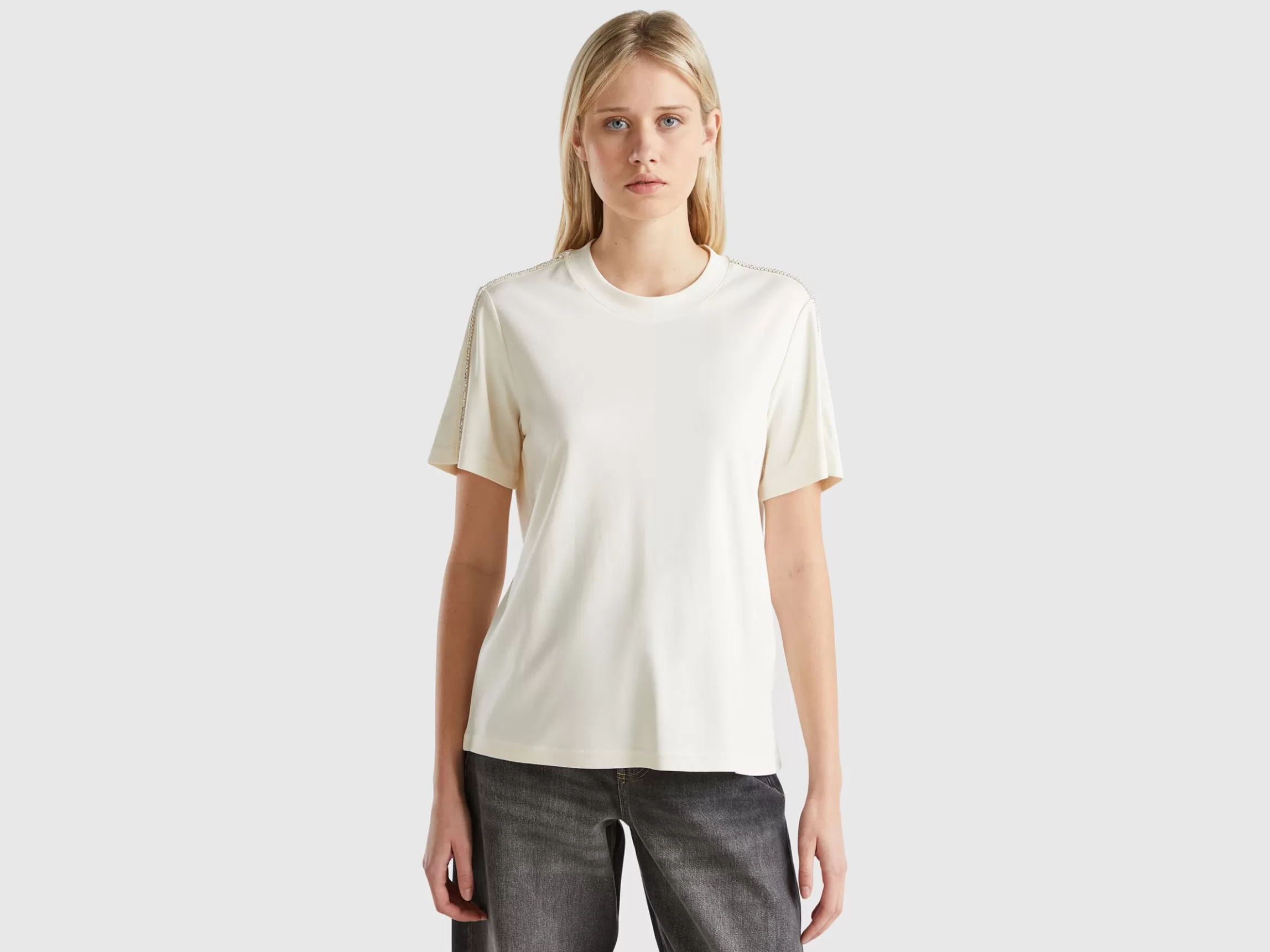 United Colors of Benetton T-shirt with jewel effect applique