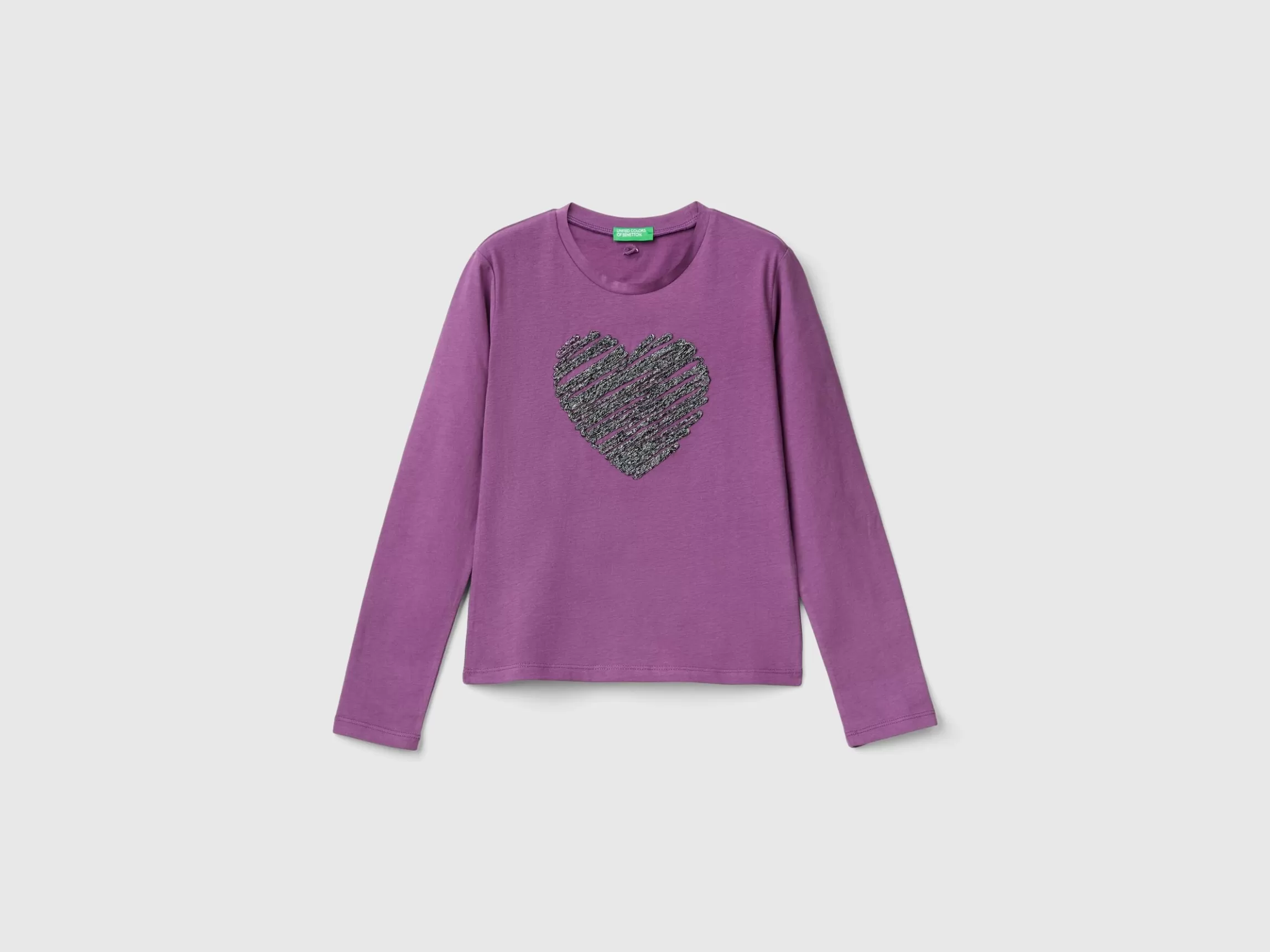 United Colors of Benetton T-shirt with lurex embroidery