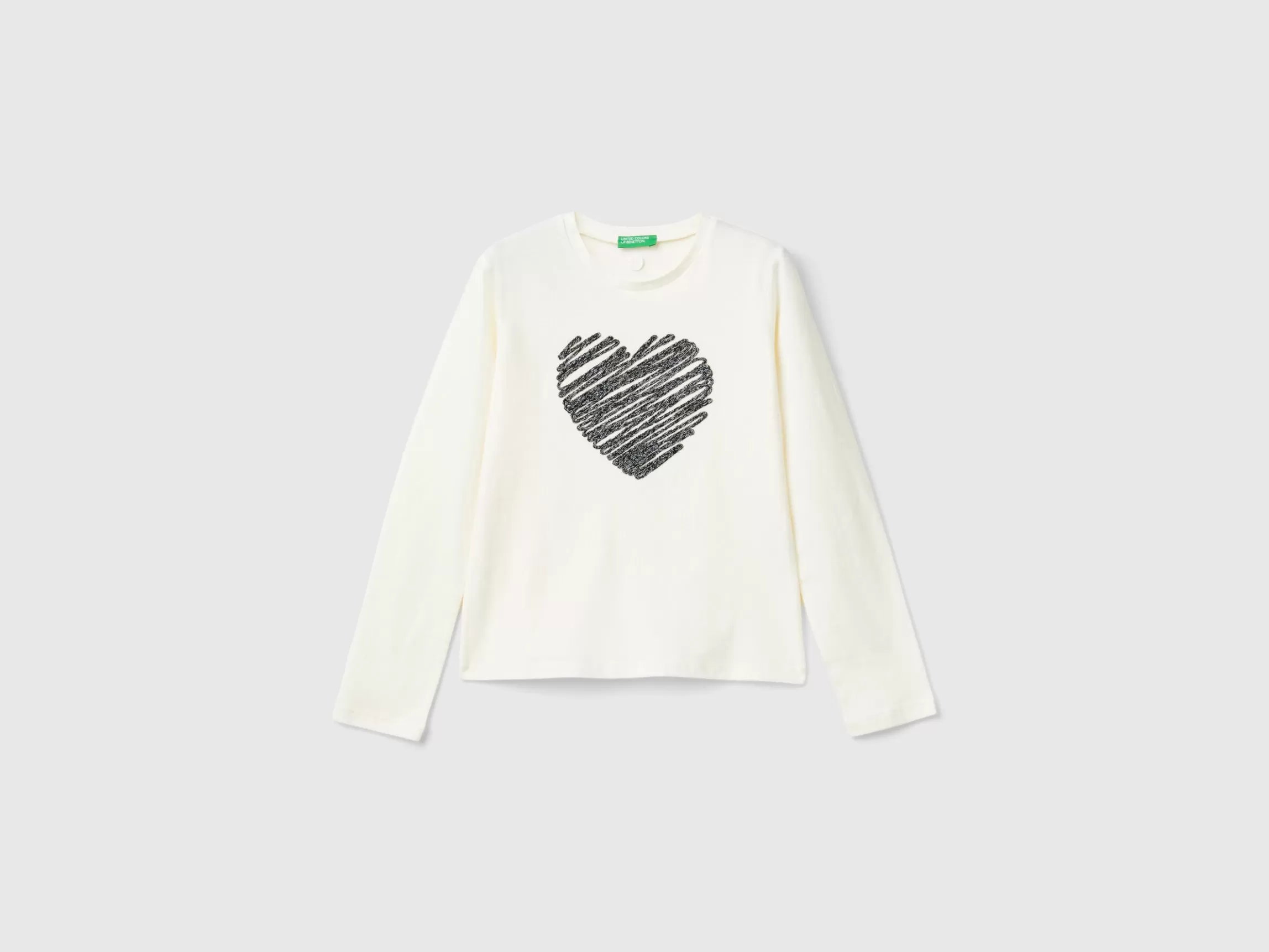 United Colors of Benetton T-shirt with lurex embroidery