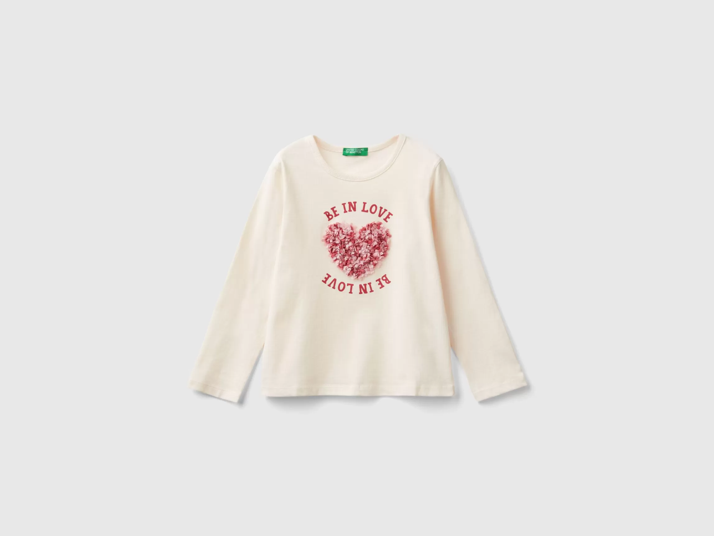 United Colors of Benetton T-shirt with petal effect applique