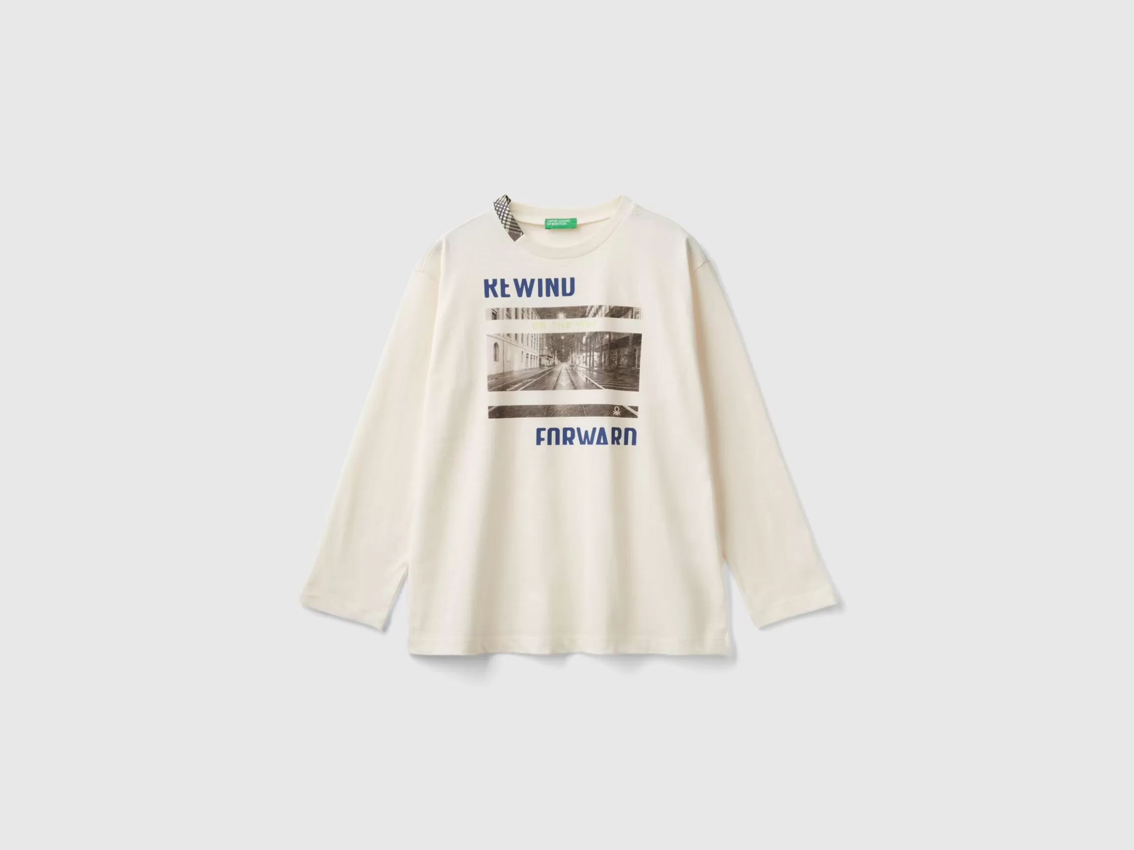 United Colors of Benetton T-shirt with photographic print in organic cotton