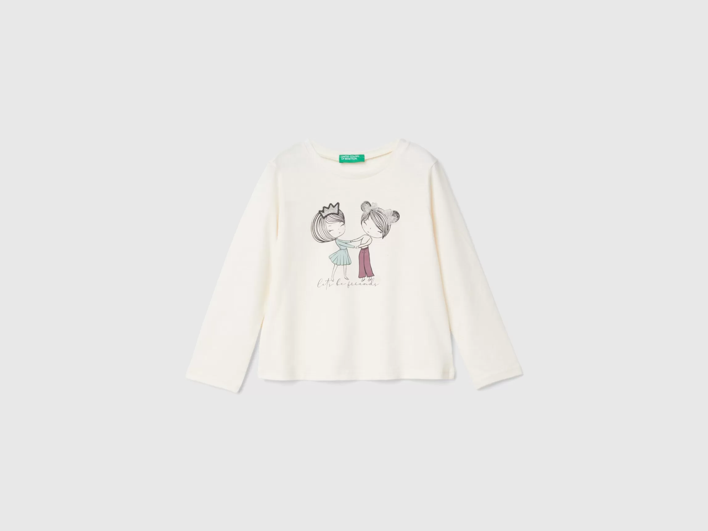 United Colors of Benetton T-shirt with print and tulle applique