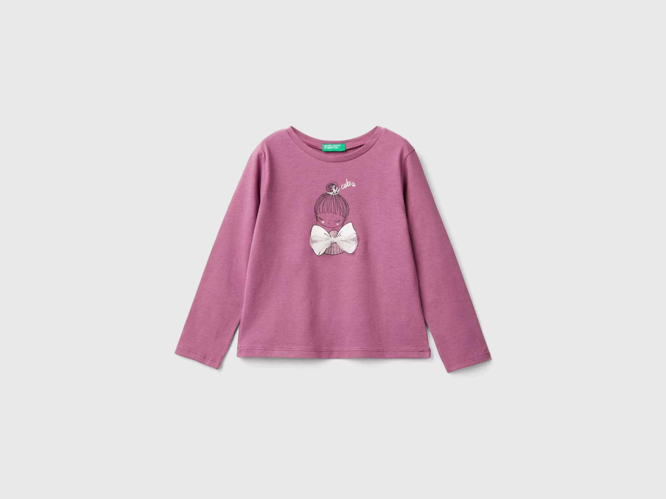 United Colors of Benetton T-shirt with print and tulle applique