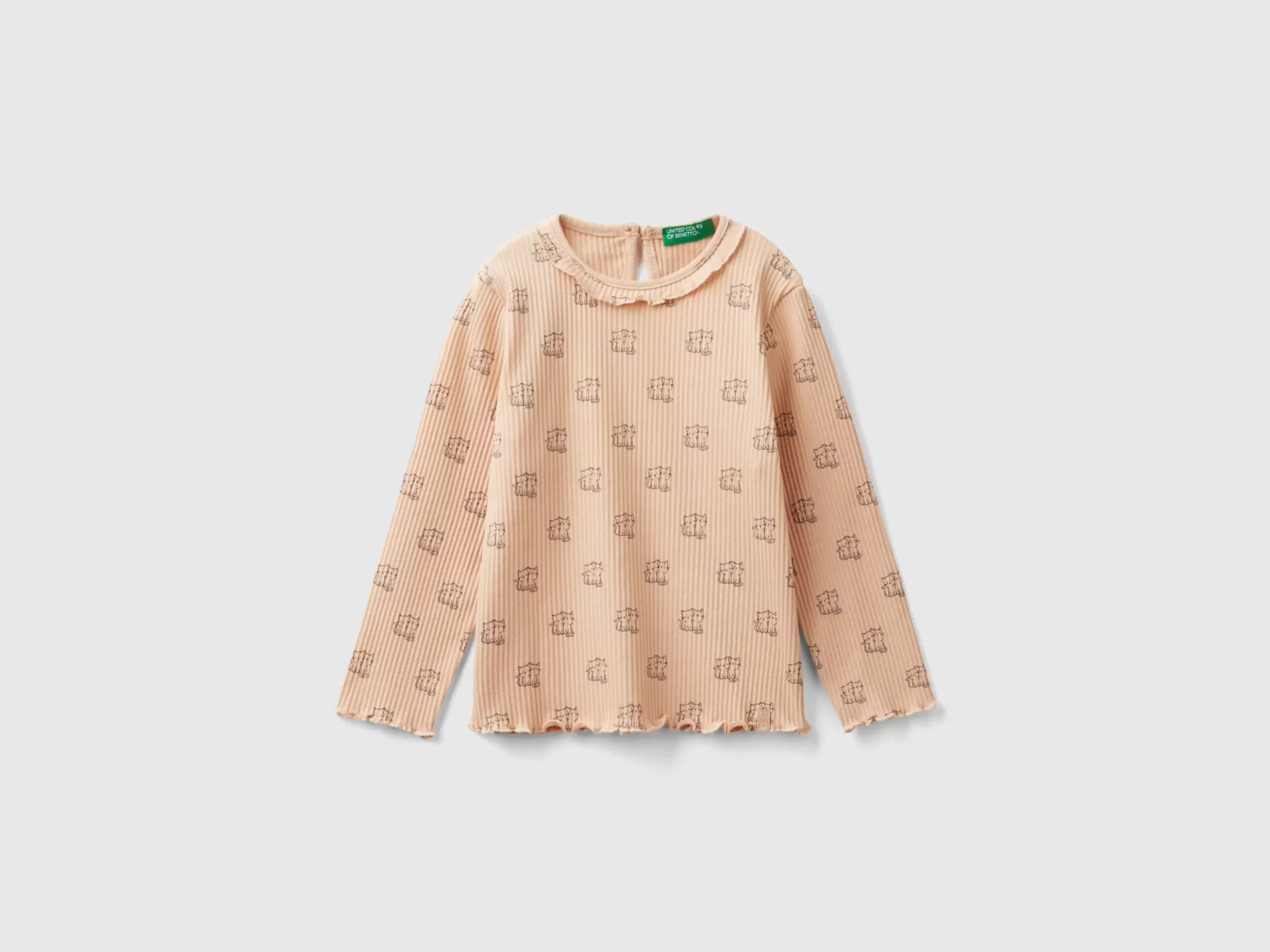 United Colors of Benetton T-shirt with rouched collar