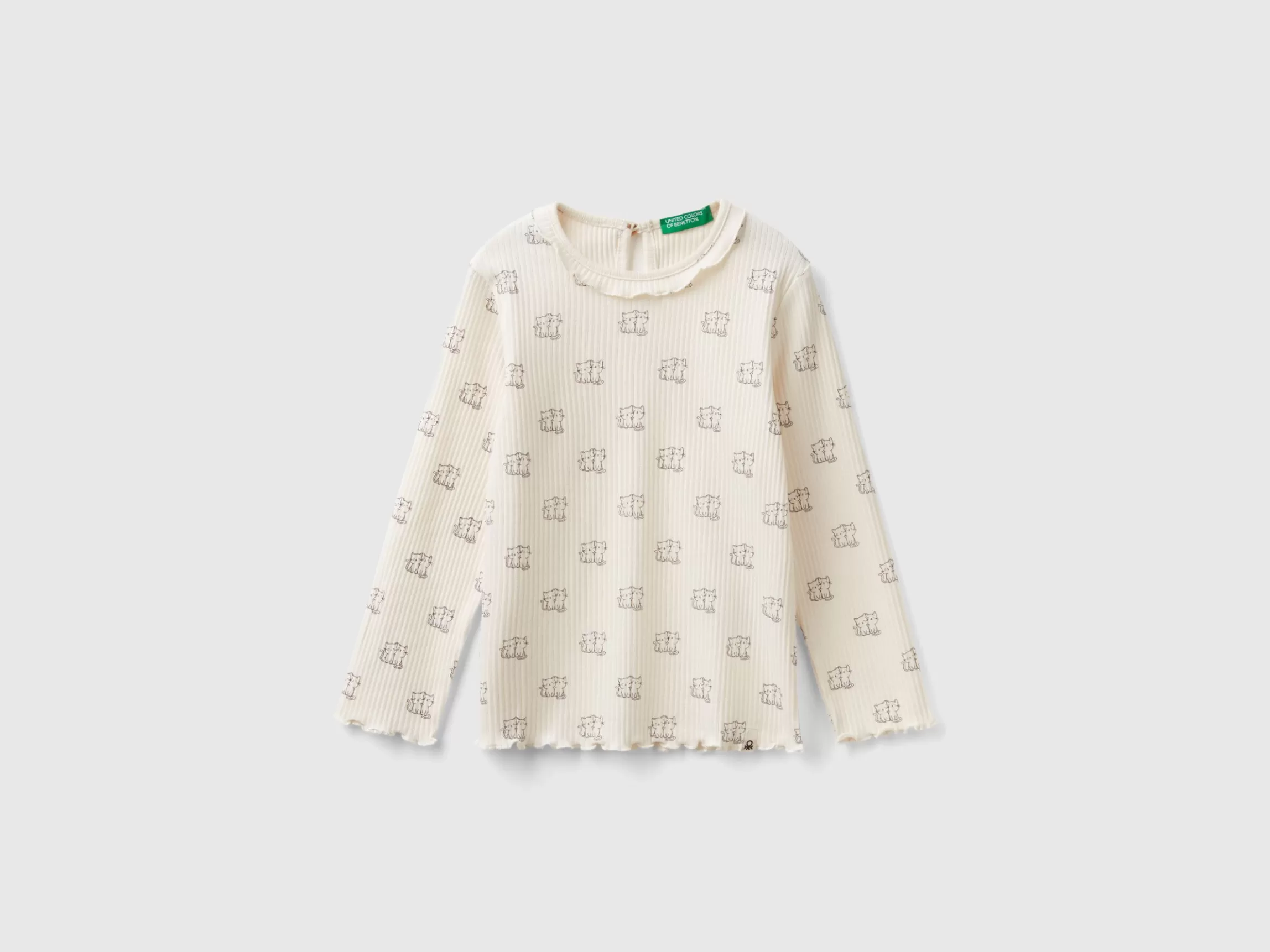 United Colors of Benetton T-shirt with rouched collar