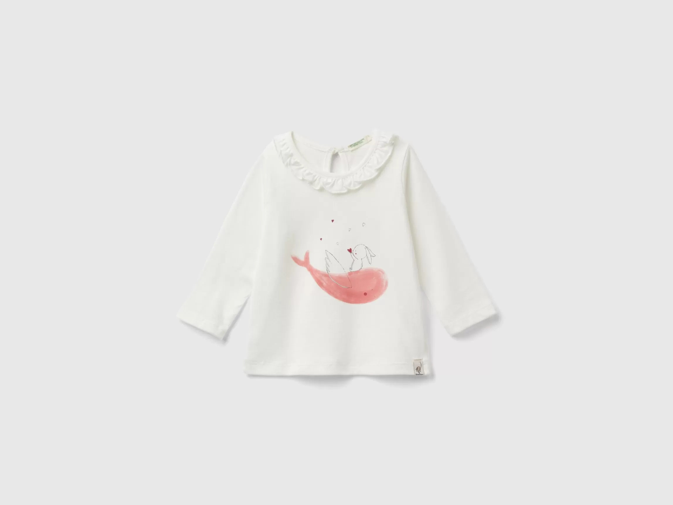 United Colors of Benetton T-shirt with rouched collar