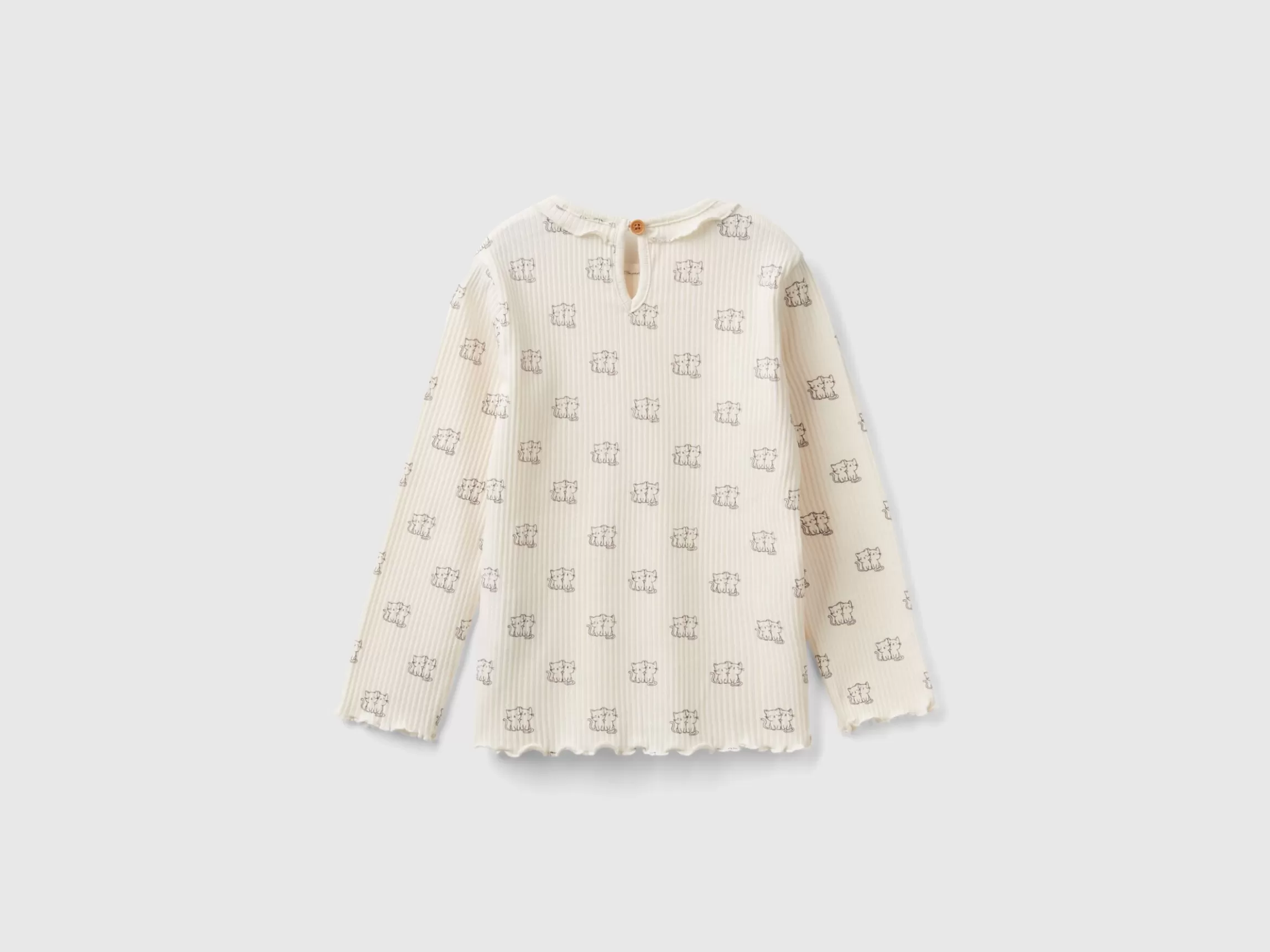 United Colors of Benetton T-shirt with rouched collar