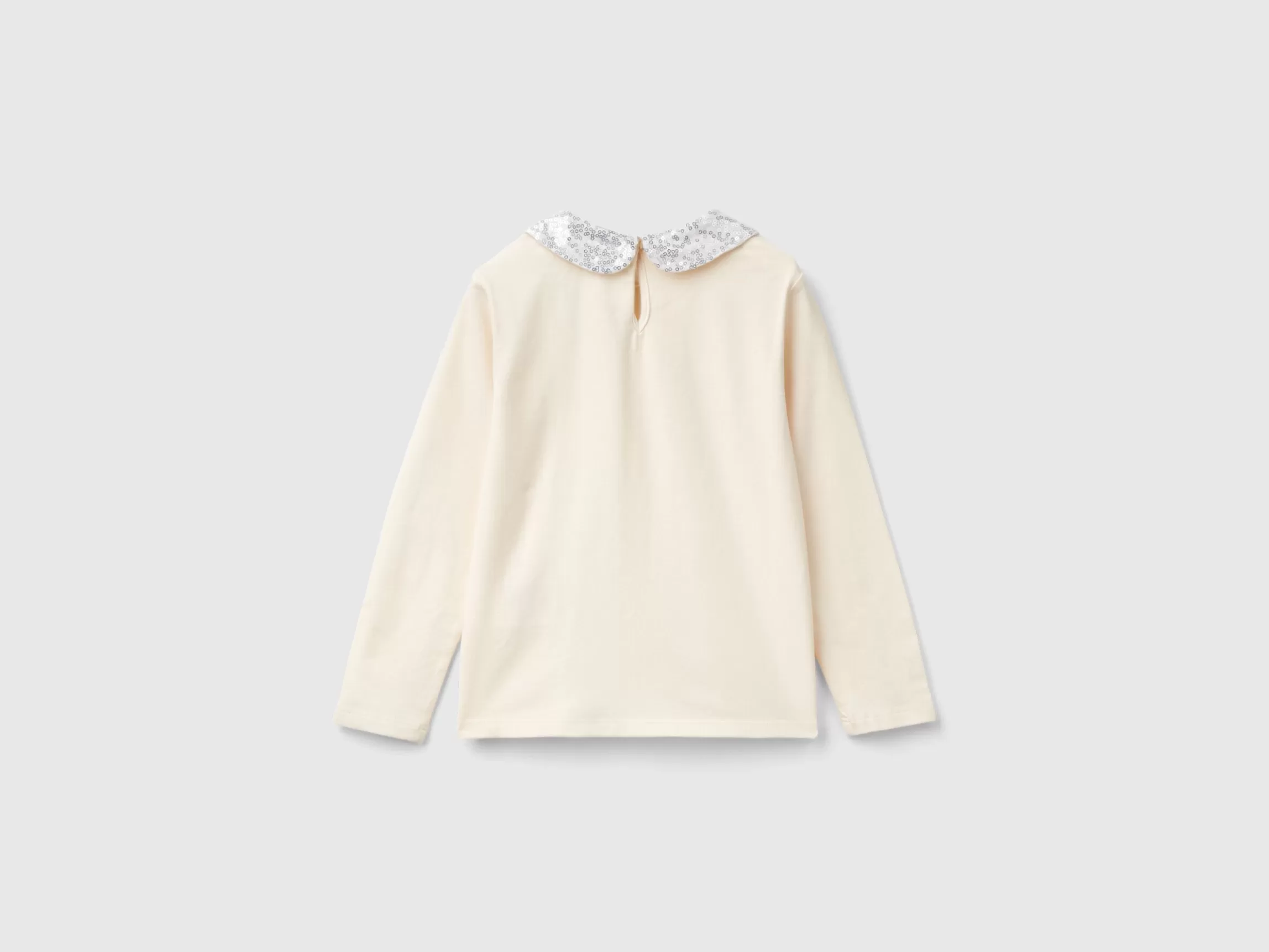 United Colors of Benetton T-shirt with sequin collar
