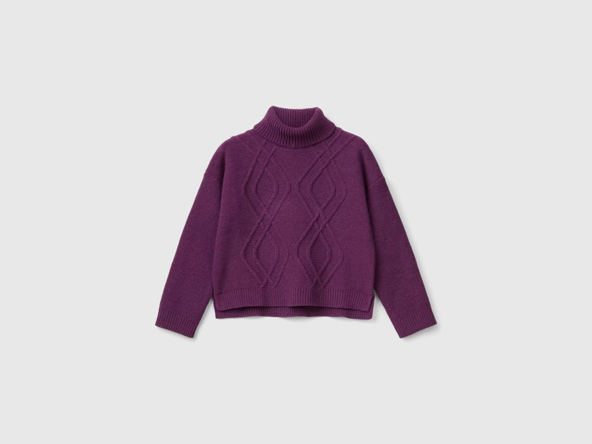 United Colors of Benetton Turtleneck sweater with diamonds