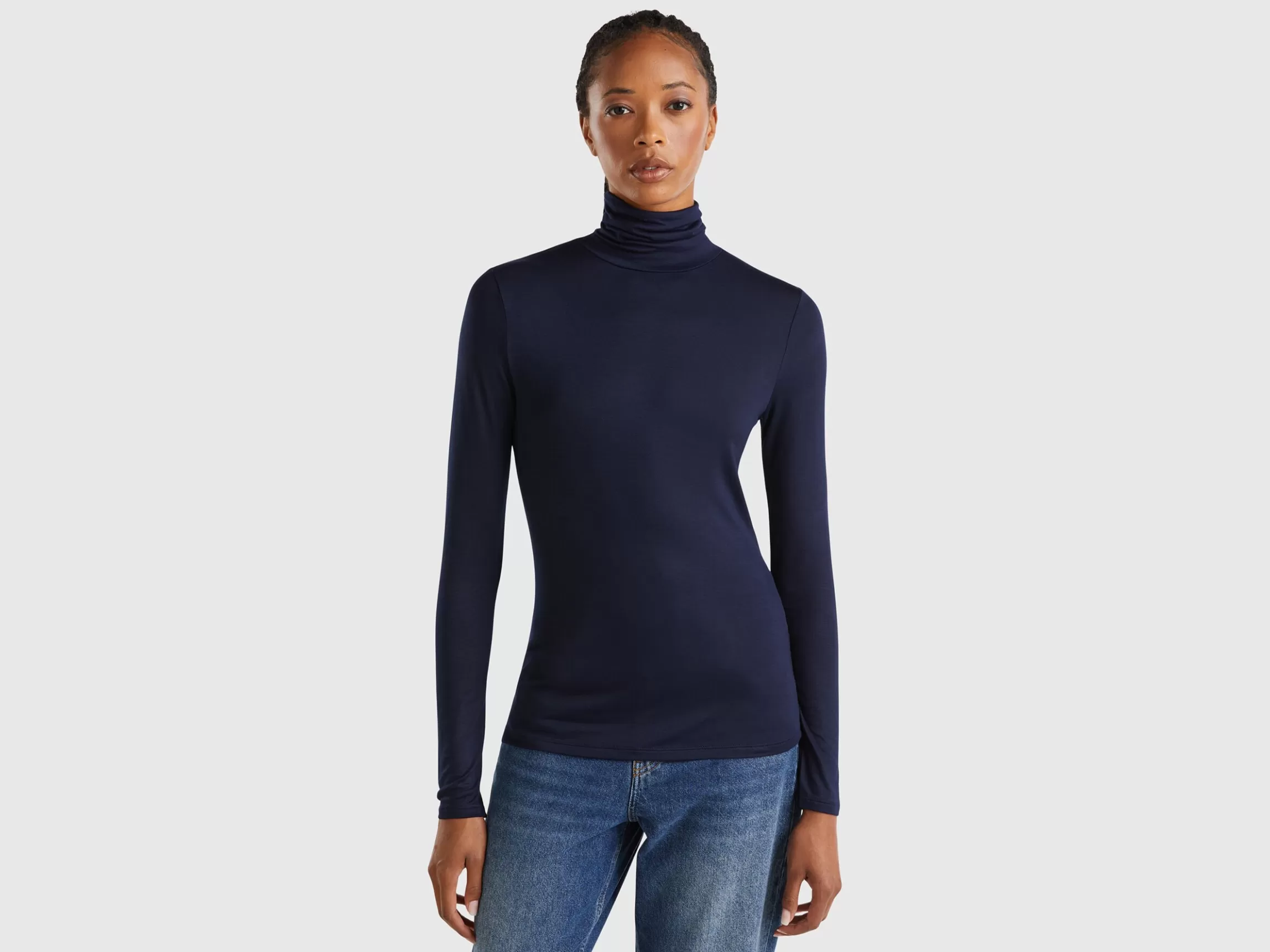 United Colors of Benetton Turtleneck t-shirt in stretch viscose