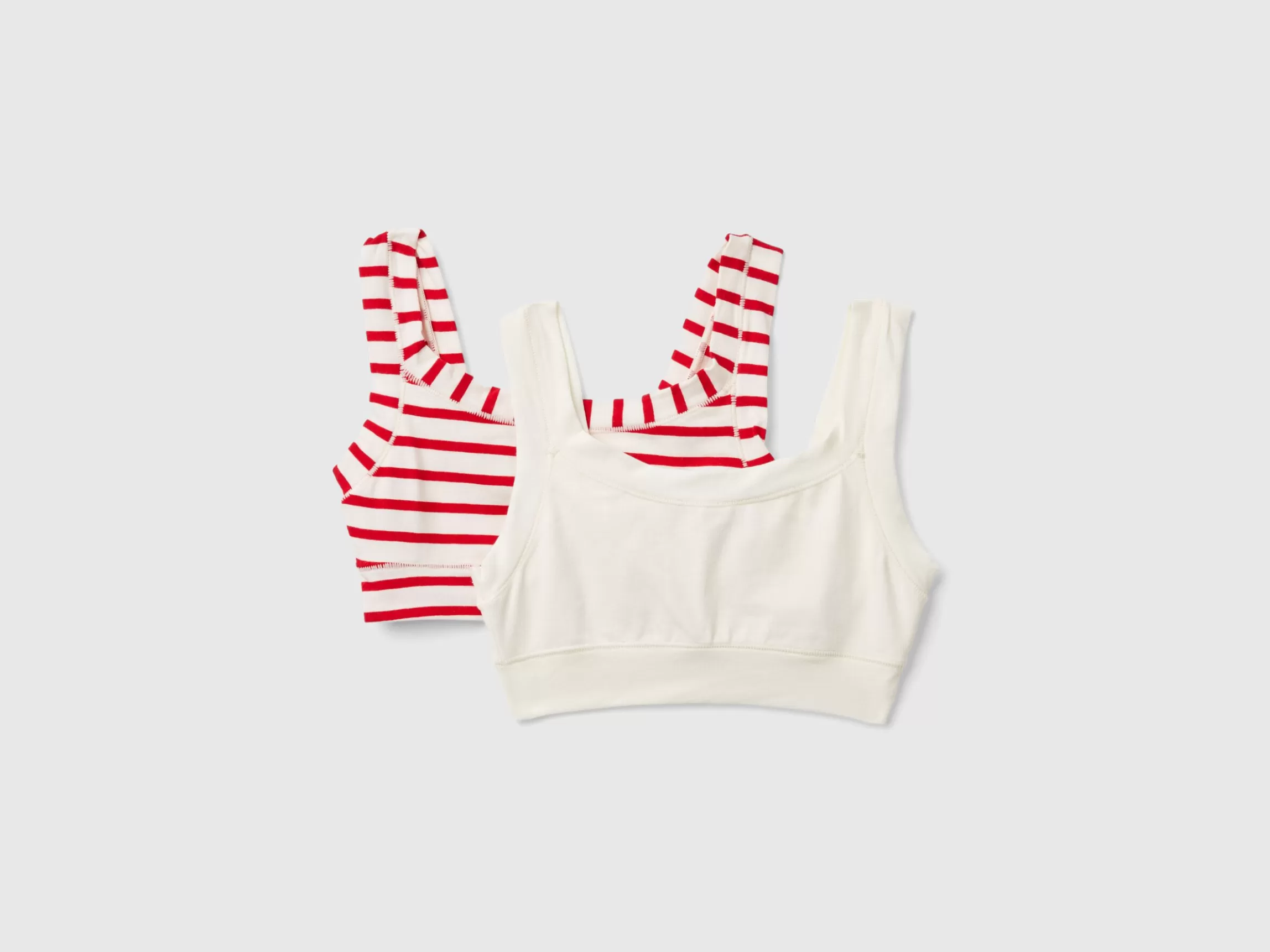 United Colors of Benetton Two bras in super stretch organic cotton blend