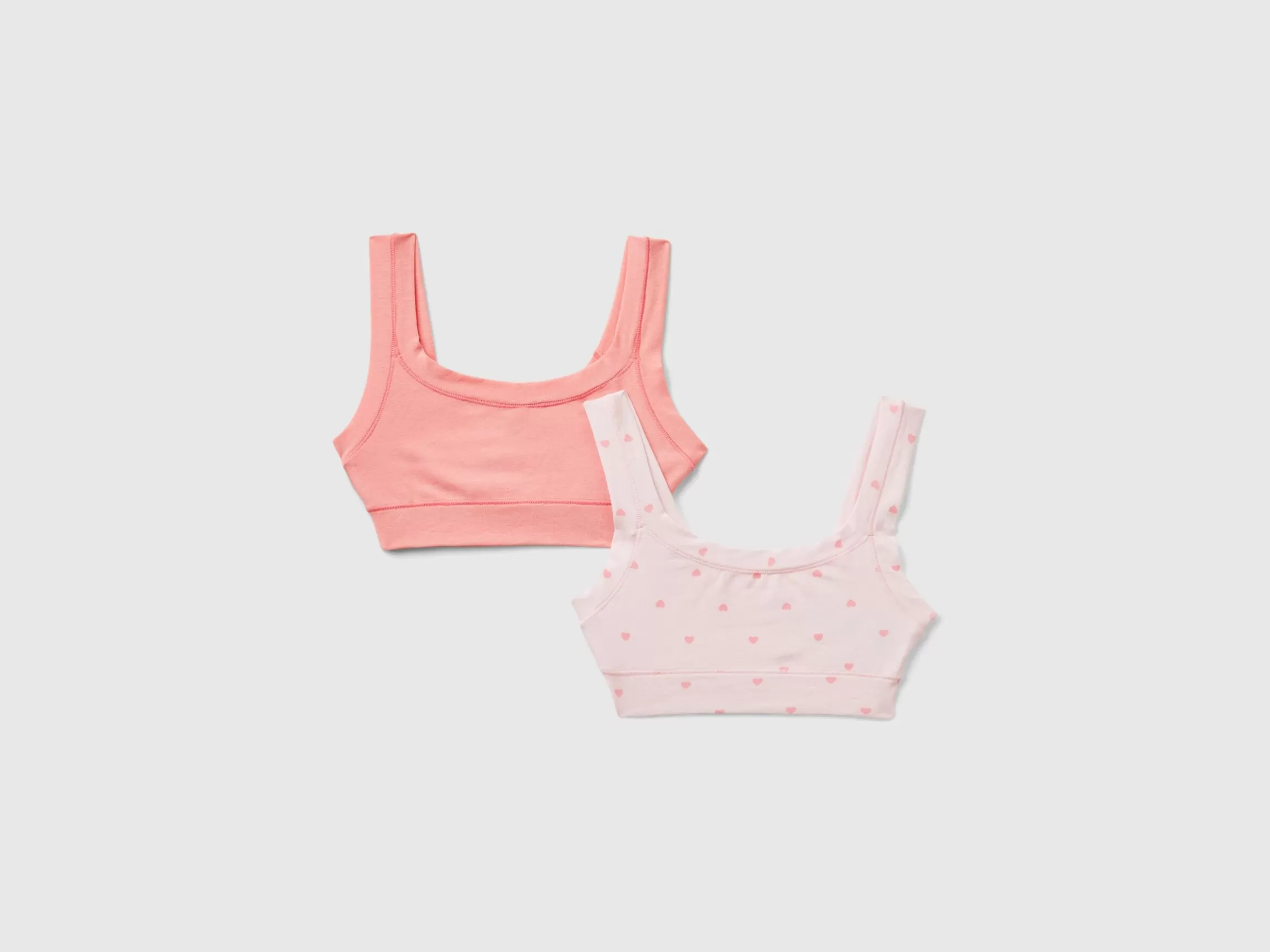 United Colors of Benetton Two bras in super stretch organic cotton blend