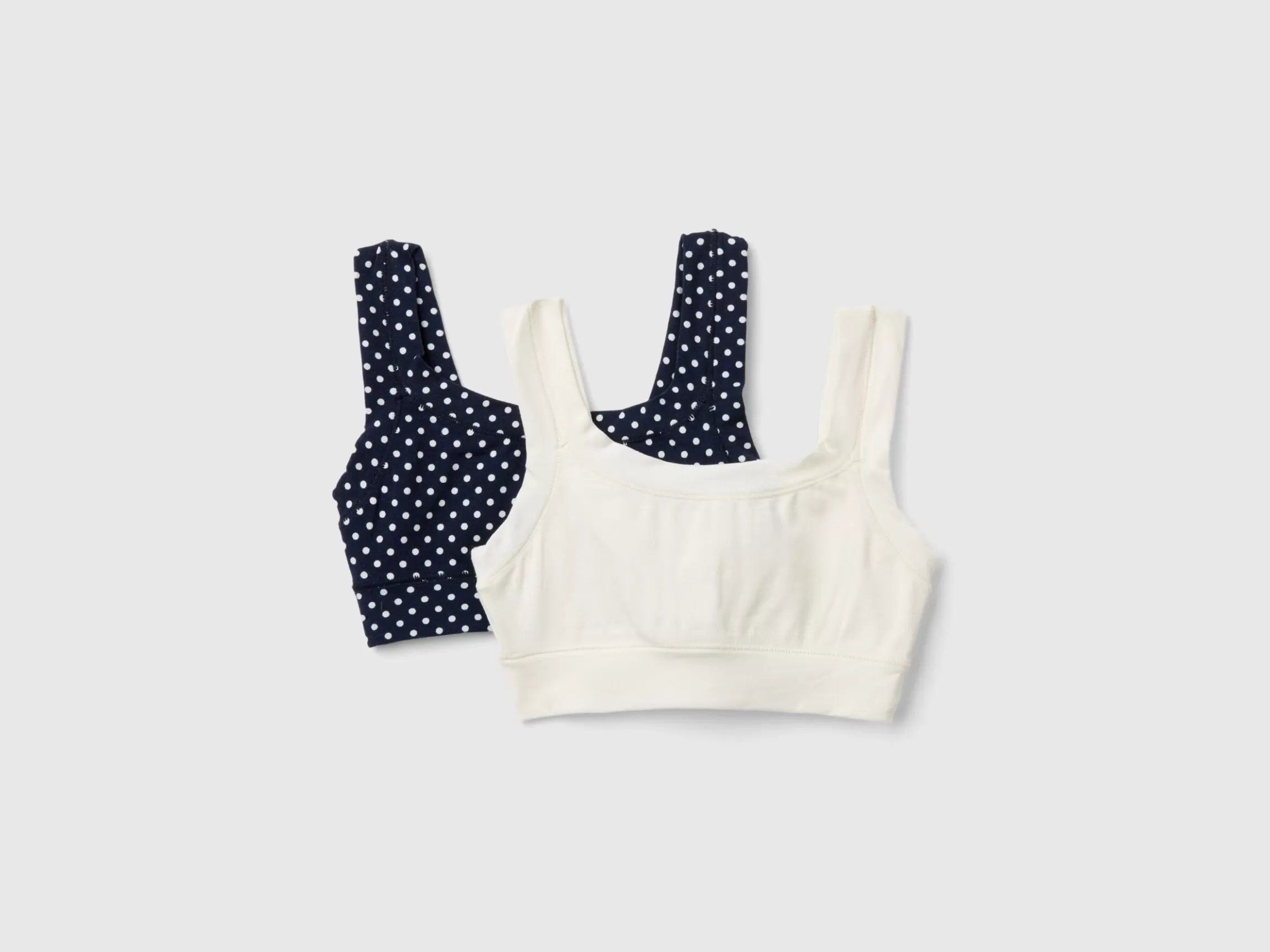 United Colors of Benetton Two bras in super stretch organic cotton blend