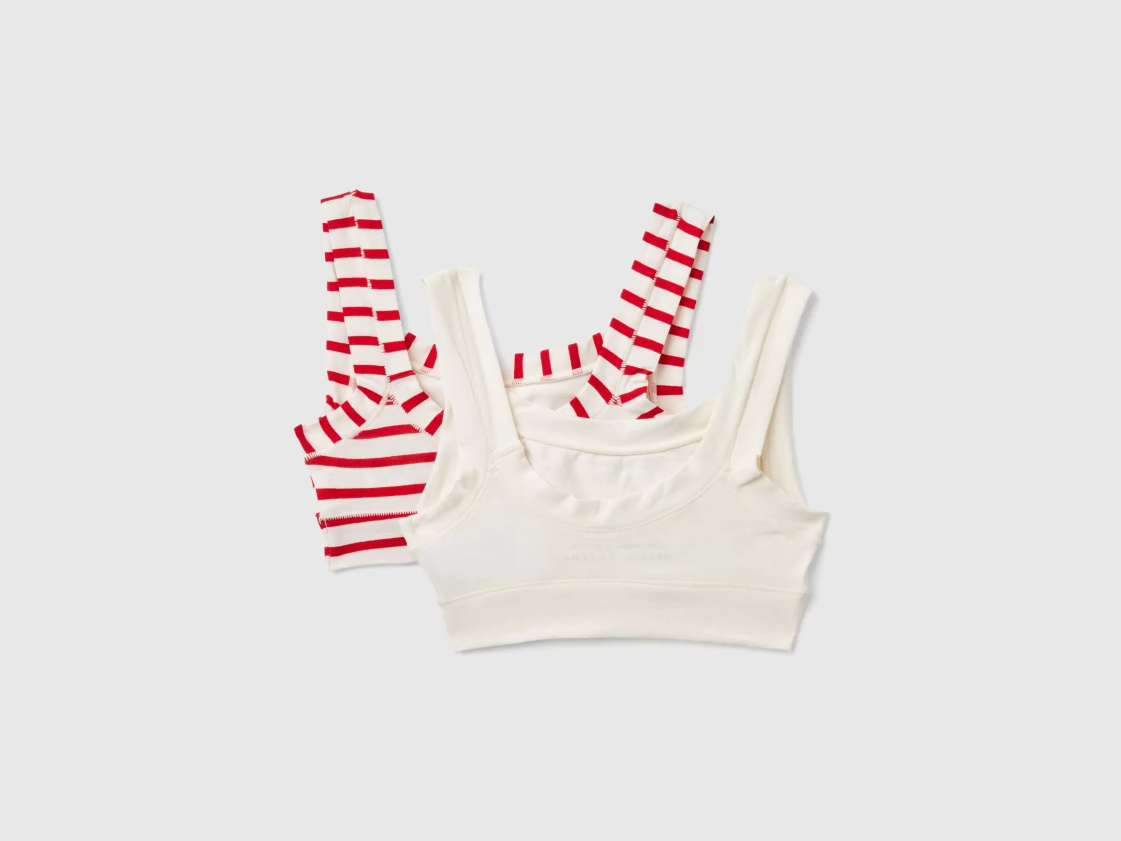 United Colors of Benetton Two bras in super stretch organic cotton blend