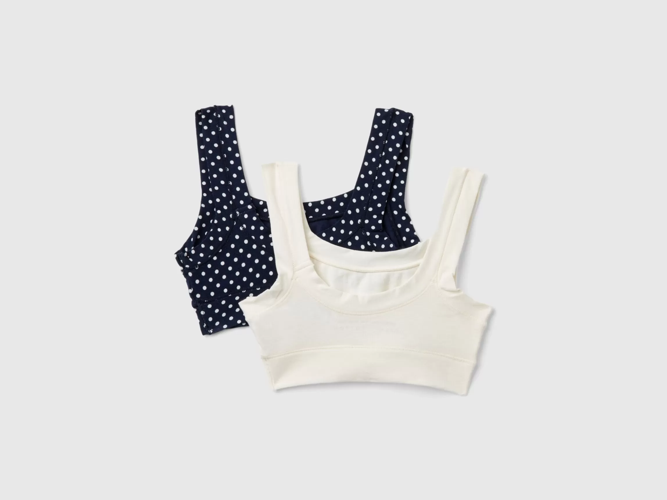 United Colors of Benetton Two bras in super stretch organic cotton blend
